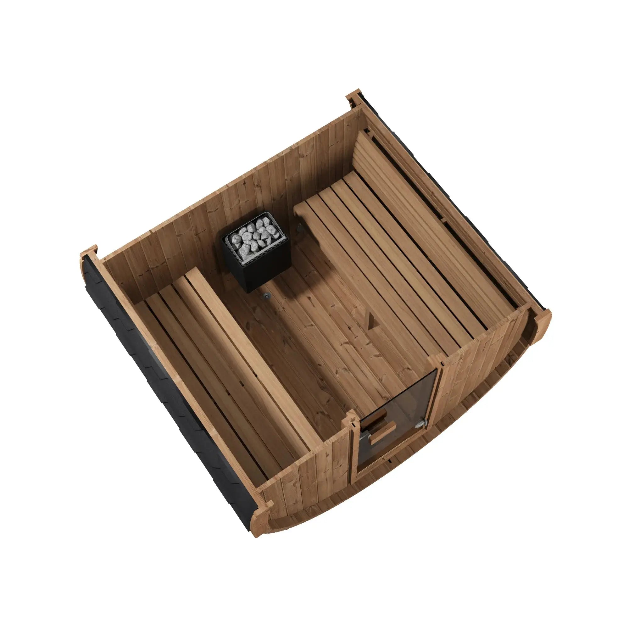 SaunaLife Model E7 Ergo Series Outdoor Sauna Barrel Kit SaunaLife