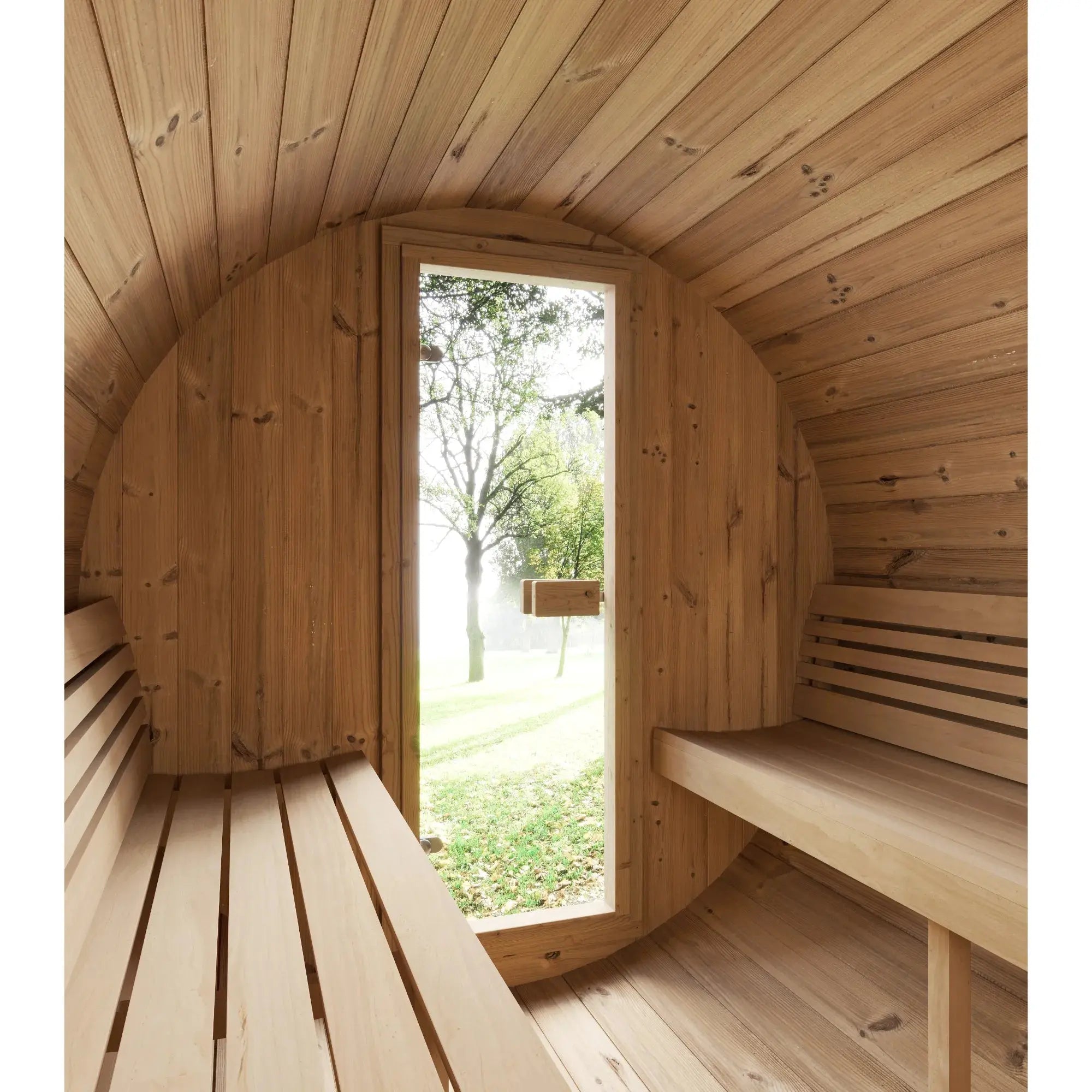 SaunaLife Model E7 Ergo Series Outdoor Sauna Barrel Kit SaunaLife