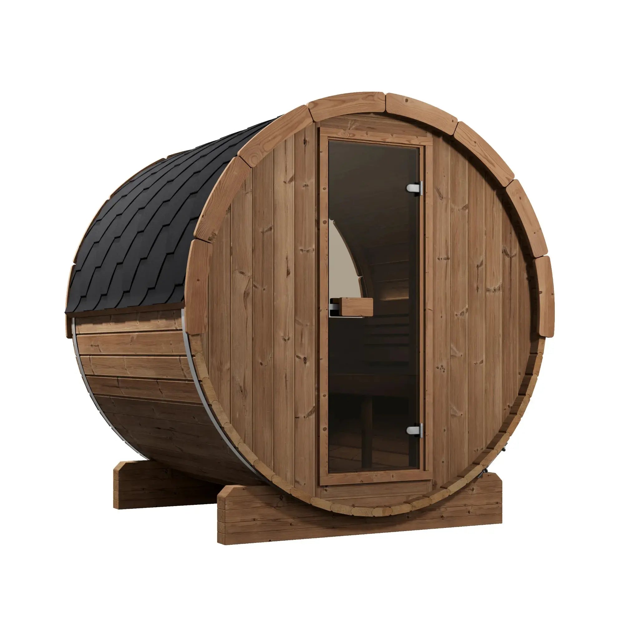 SaunaLife Model E7W Ergo Series Outdoor Sauna Barrel Kit, Rear Window SaunaLife