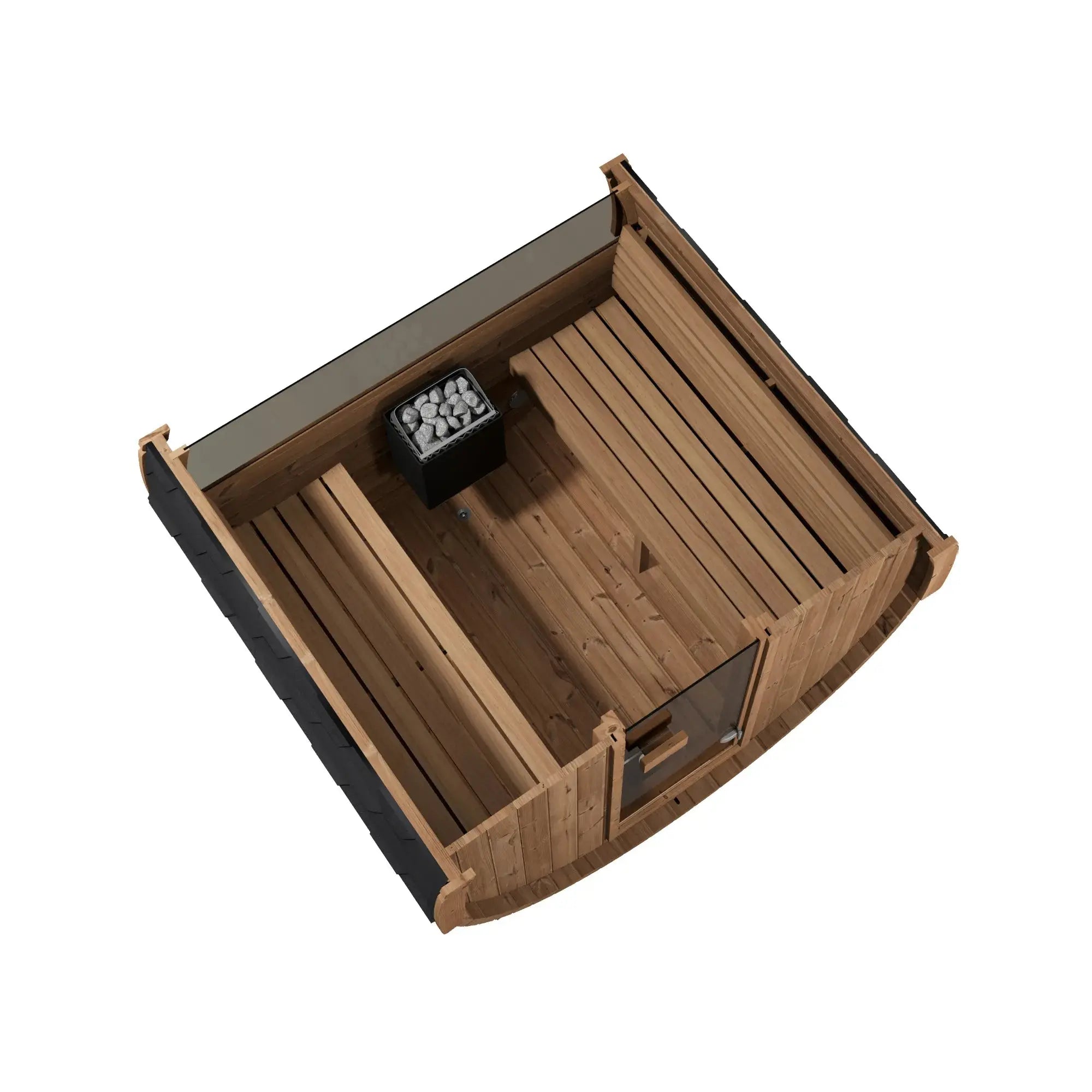 SaunaLife Model E7W Ergo Series Outdoor Sauna Barrel Kit, Rear Window SaunaLife