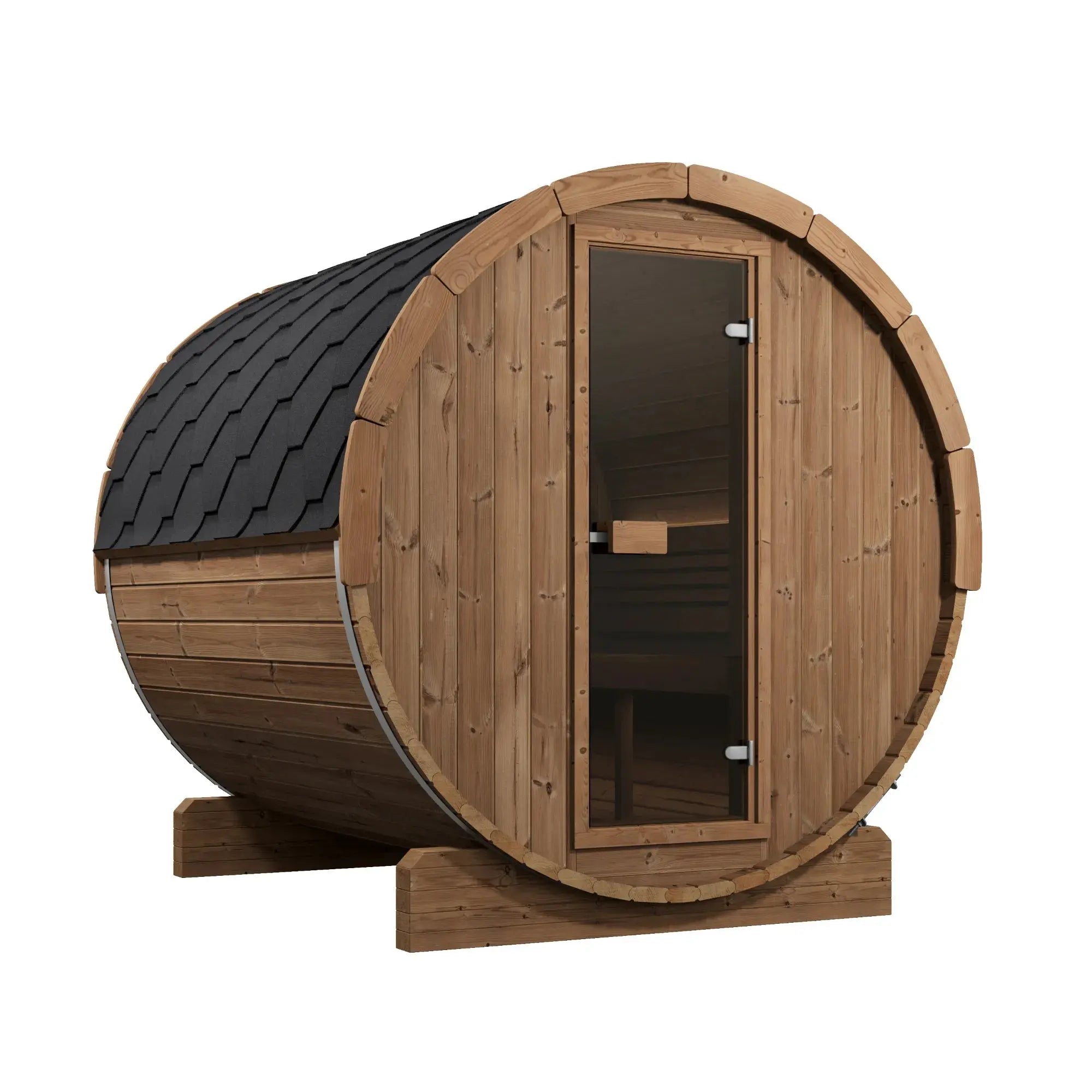 SaunaLife Model E8 Ergo Series Outdoor Sauna Barrel Kit SaunaLife