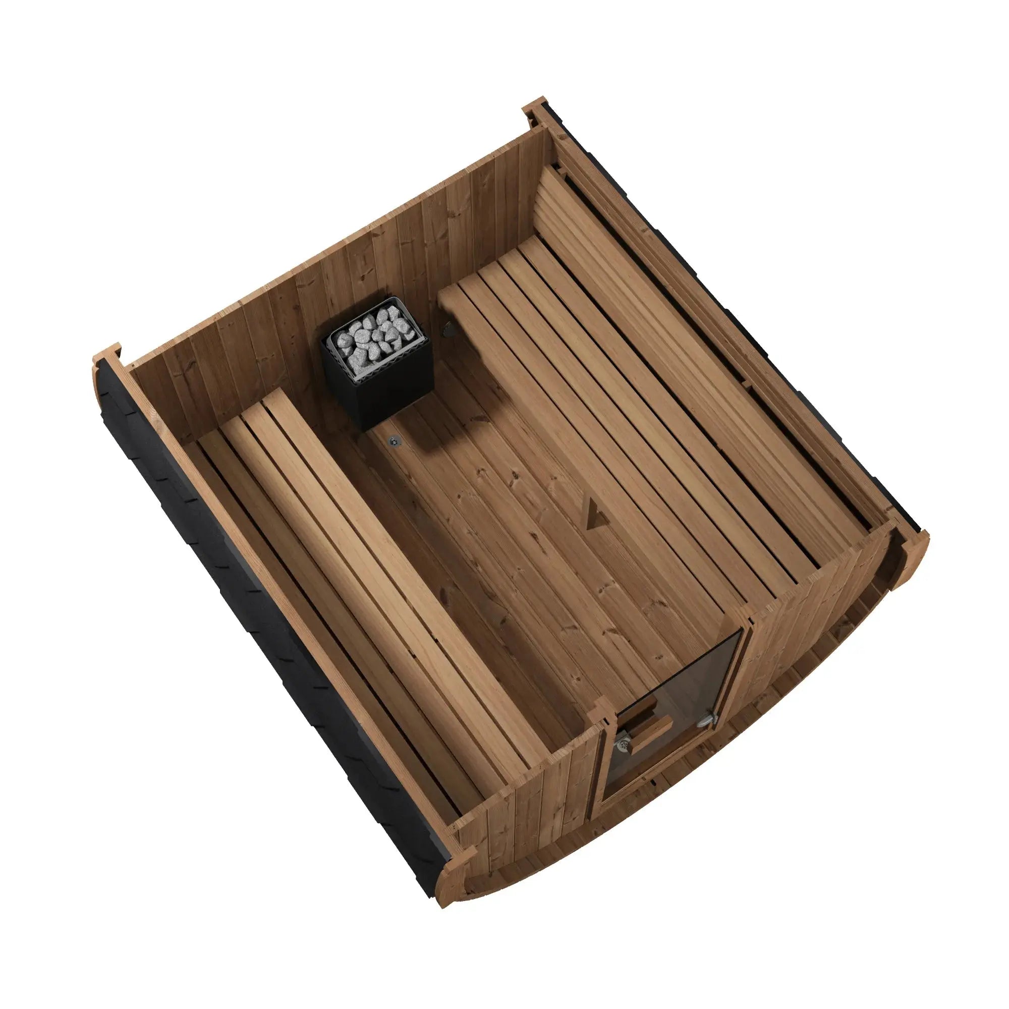 SaunaLife Model E8 Ergo Series Outdoor Sauna Barrel Kit SaunaLife