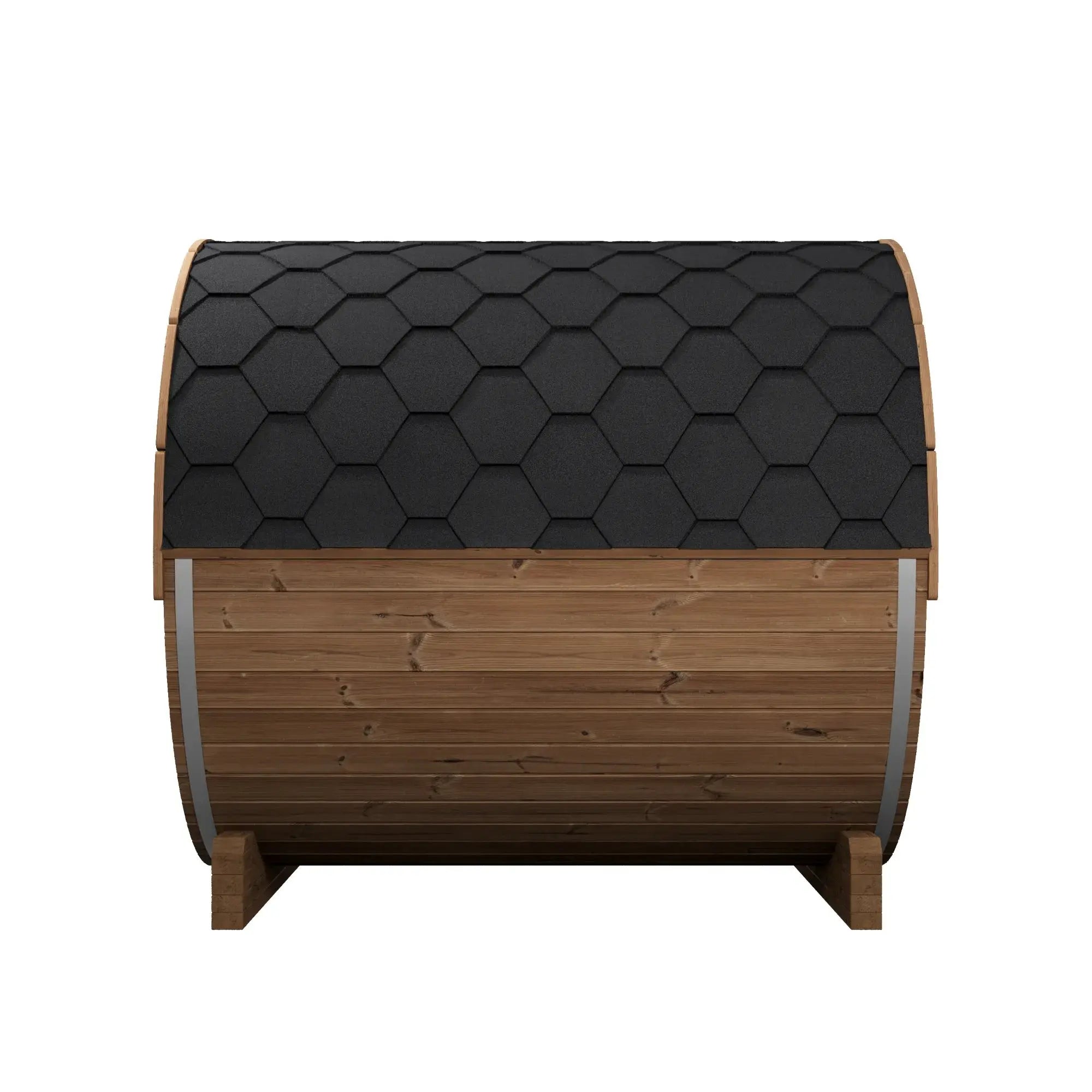 SaunaLife Model E8G Ergo Series Outdoor Sauna Barrel Kit, Glass Front SaunaLife