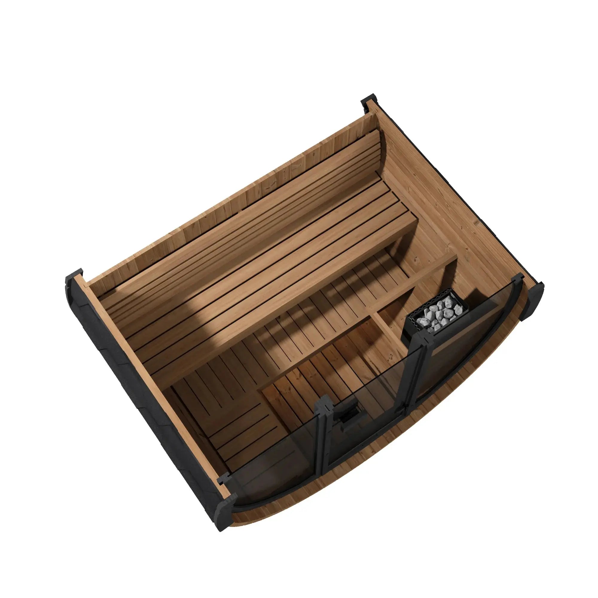 SaunaLife Model EE6 Ergo Elegance Series Outdoor Sauna Barrel Kit SaunaLife