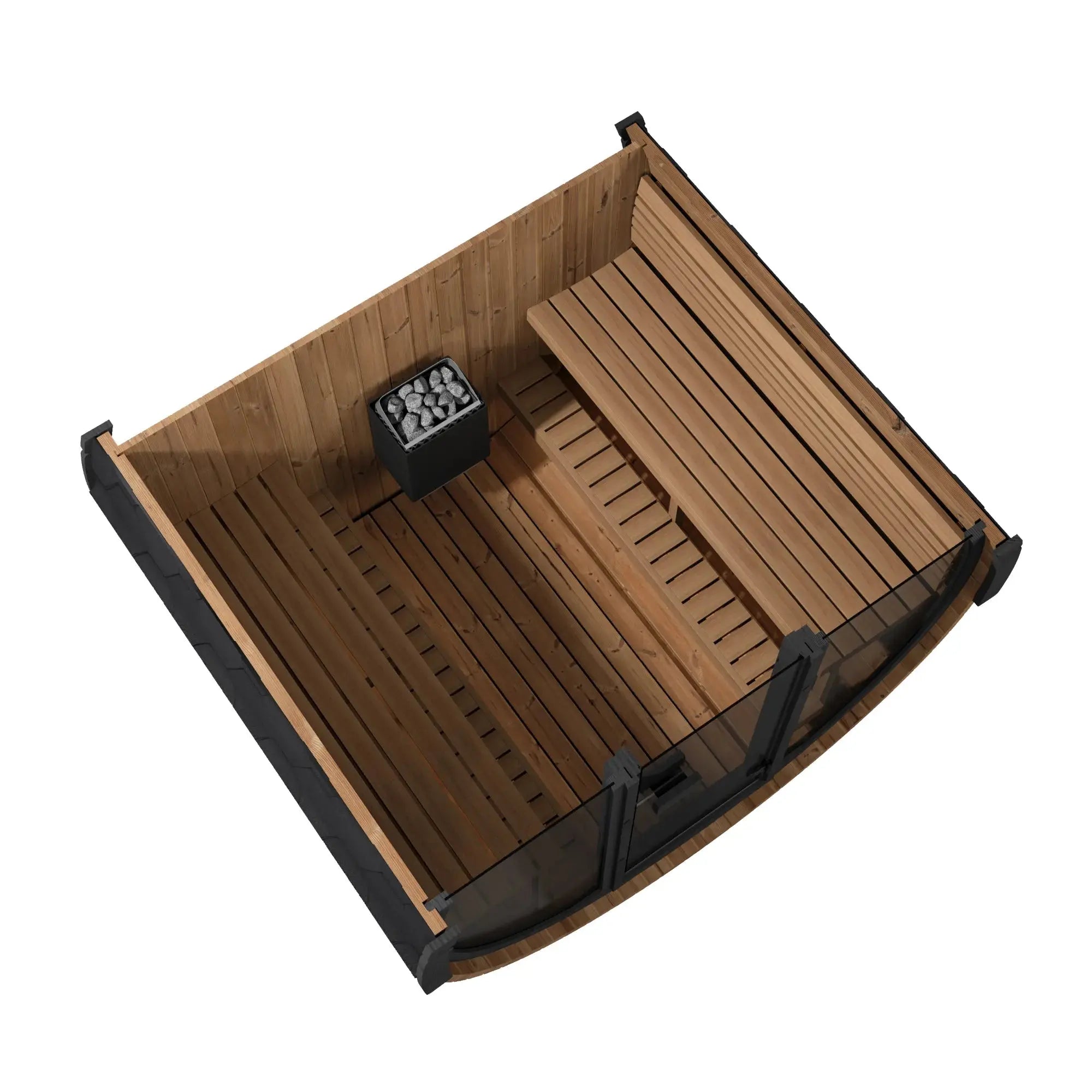 SaunaLife Model EE8 Ergo Elegance Series Outdoor Sauna Barrel Kit SaunaLife
