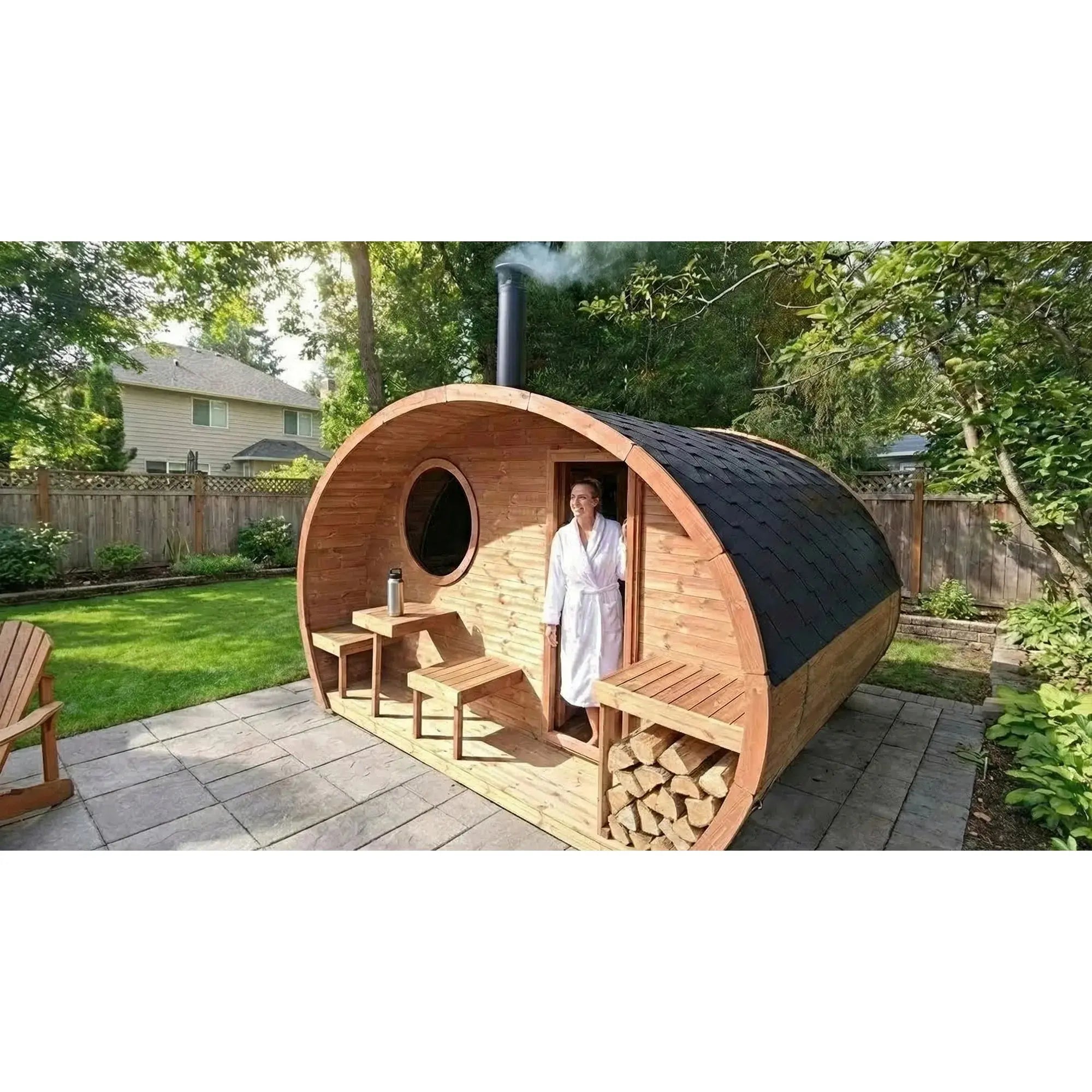 SaunaLife Model G11 Garden Series Outdoor Home Sauna Kit SaunaLife
