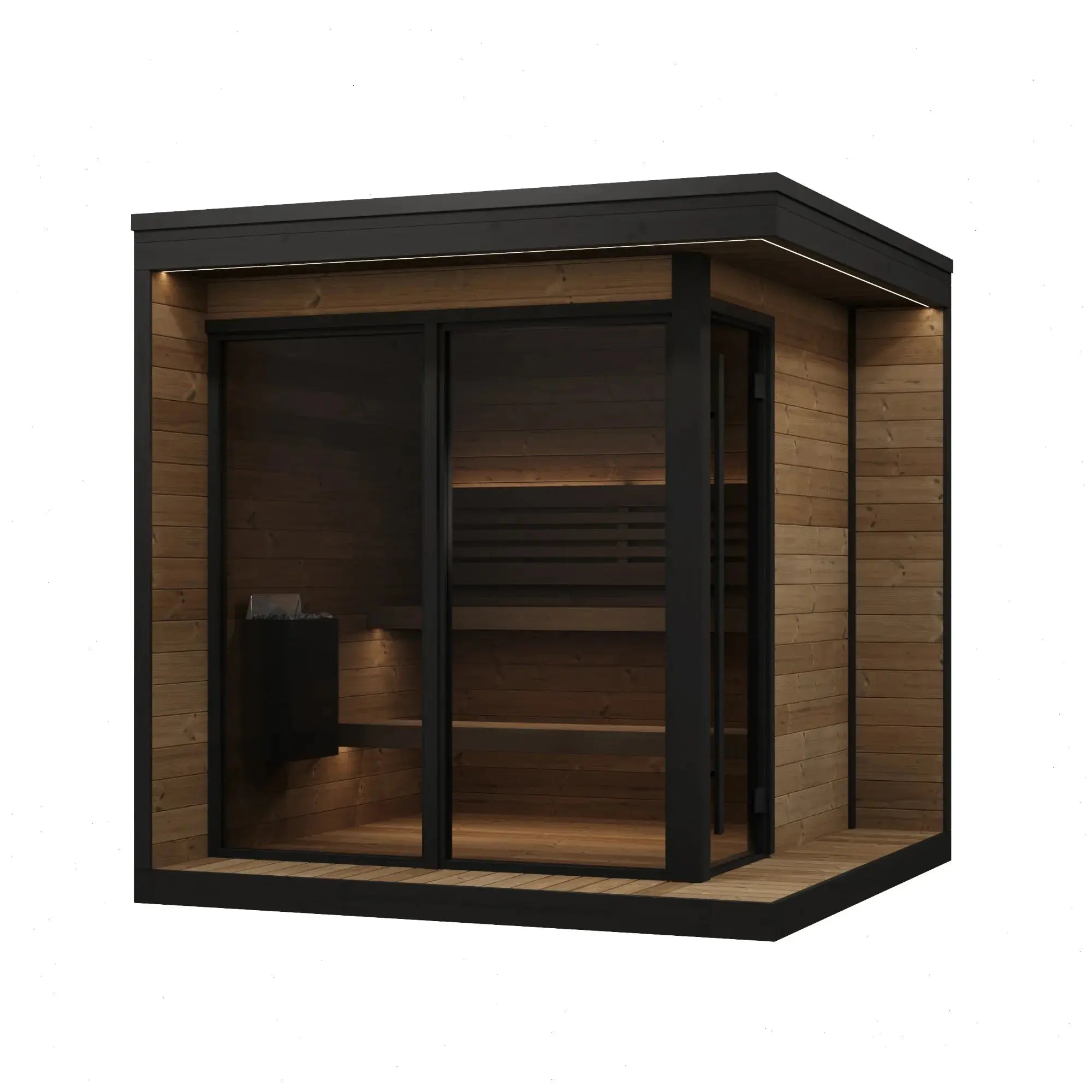 SaunaLife Model GL6 Garden Luxury Series Outdoor Home Sauna Kit SaunaLife