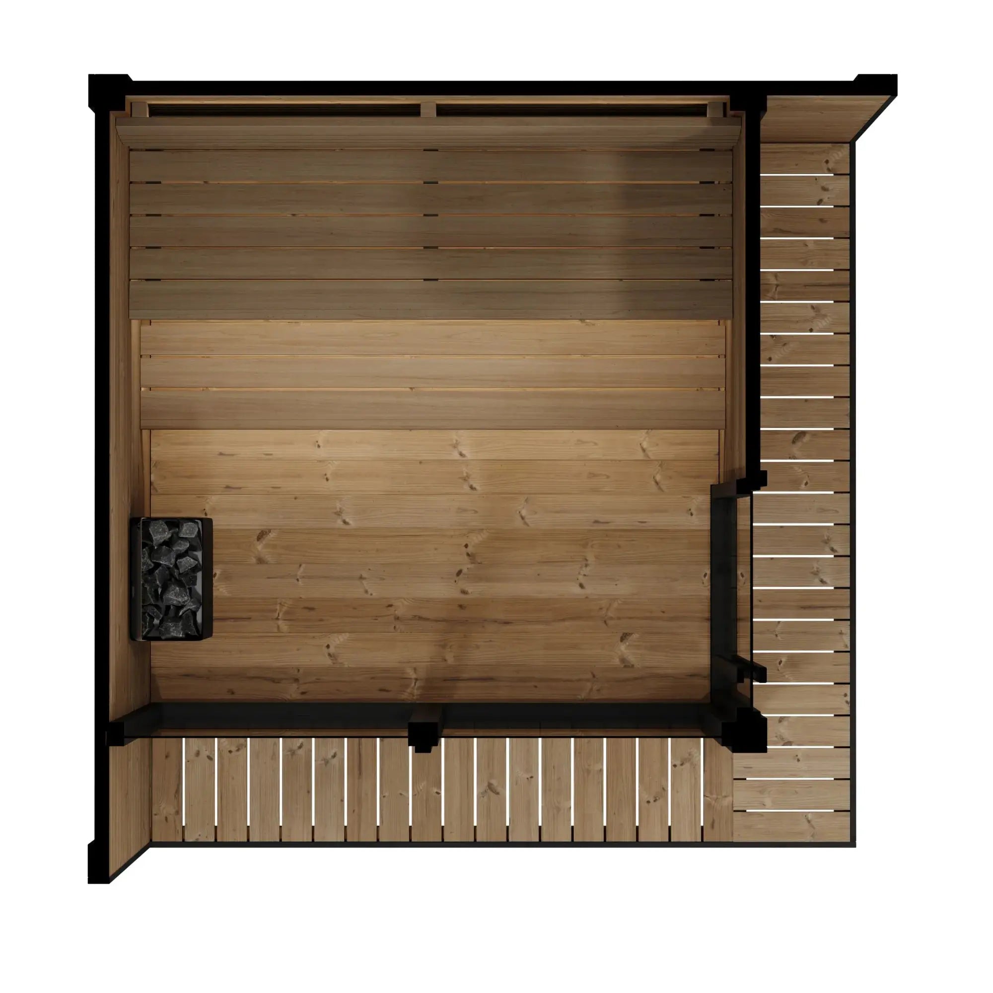 SaunaLife Model GL6 Garden Luxury Series Outdoor Home Sauna Kit SaunaLife