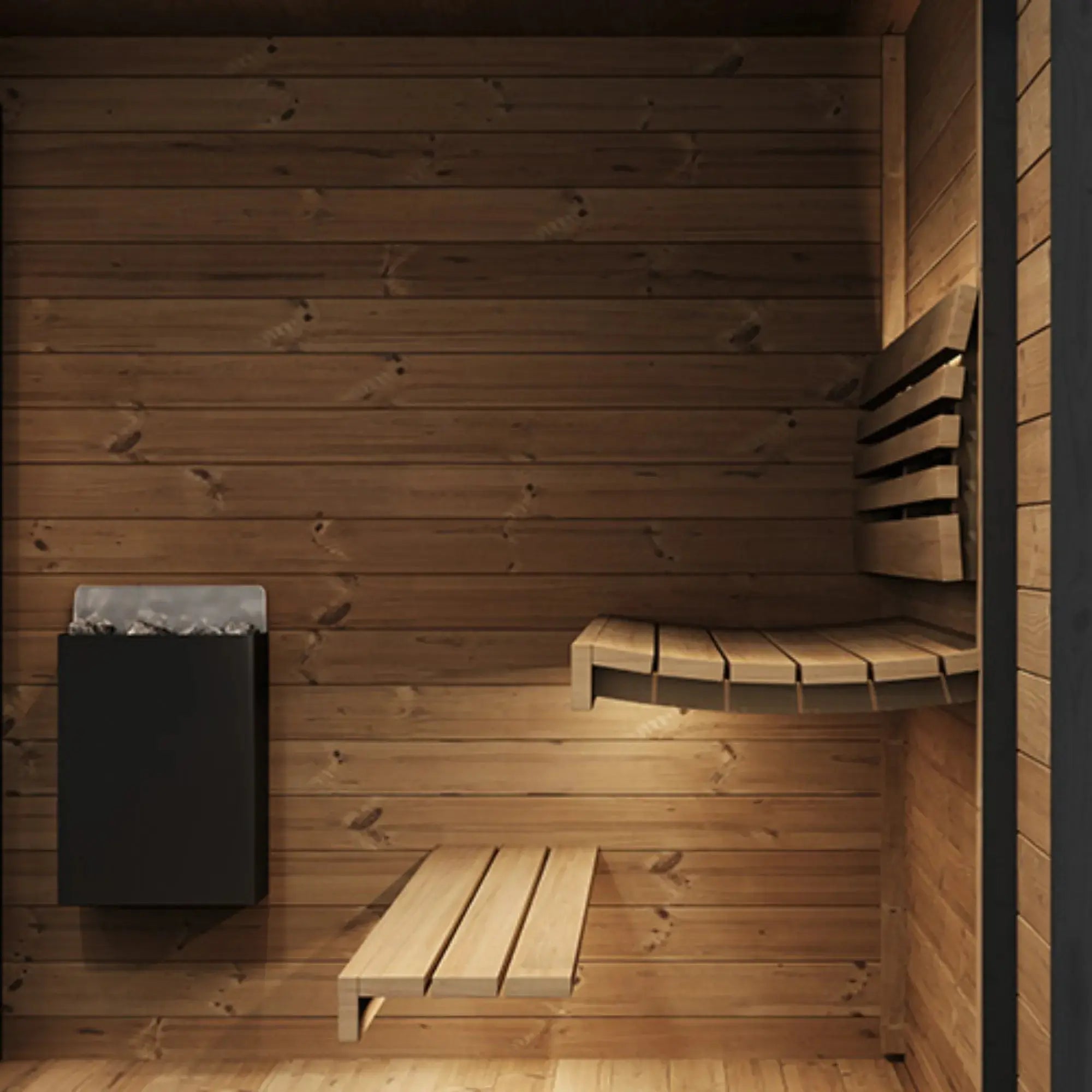 SaunaLife Model GL6 Garden Luxury Series Outdoor Home Sauna Kit SaunaLife