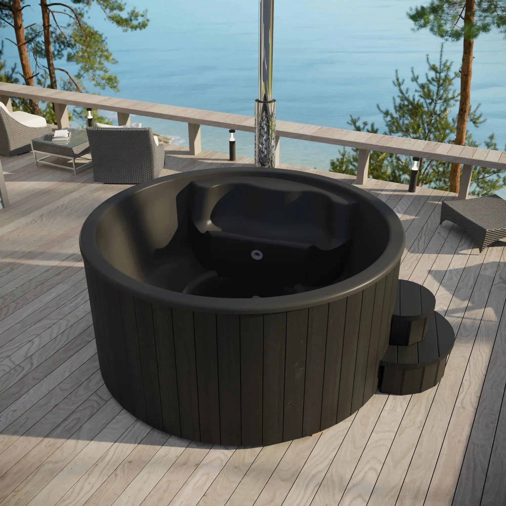 SaunaLife Model S4 Wood-Burning Hot Tub SaunaLife