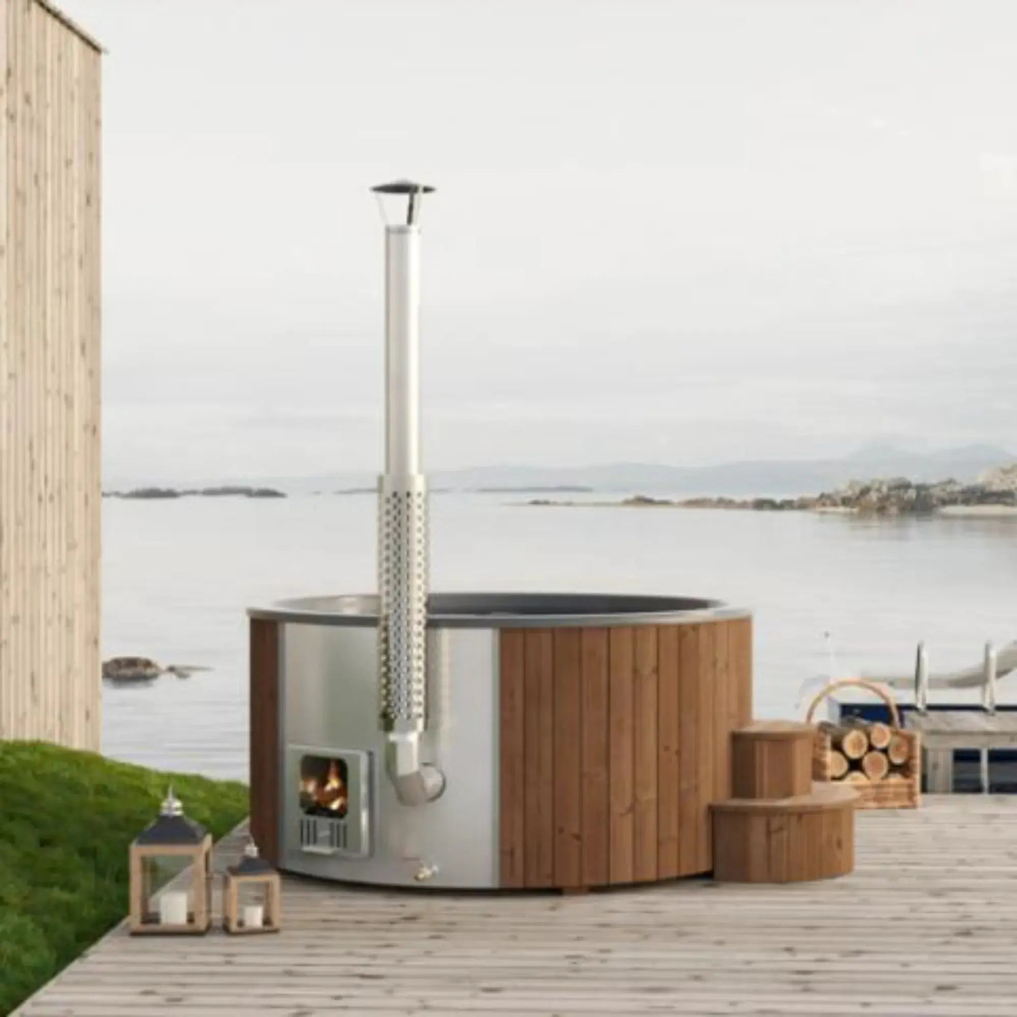 SaunaLife Model S6 Wood-Burning Hot Tub SaunaLife