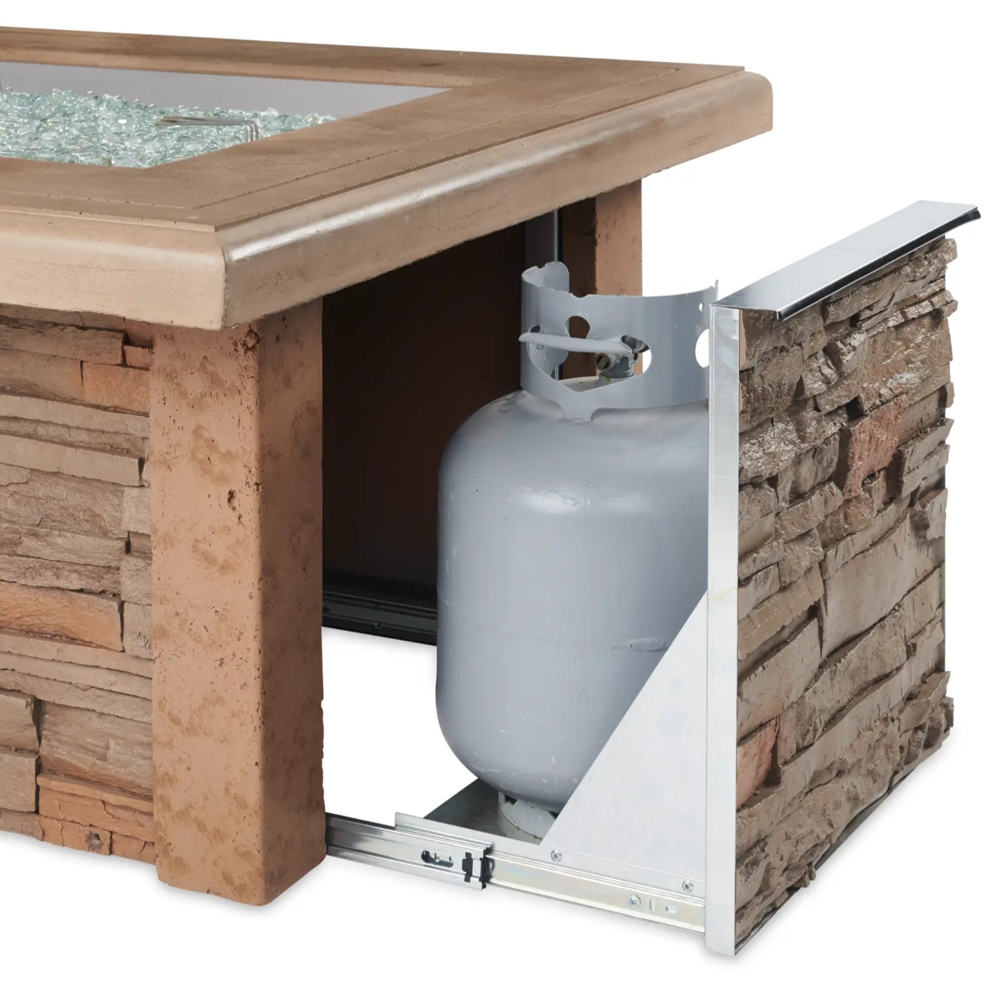 Sierra 43.5″ Square Gas Fire Pit Table – The Outdoor GreatRoom Company