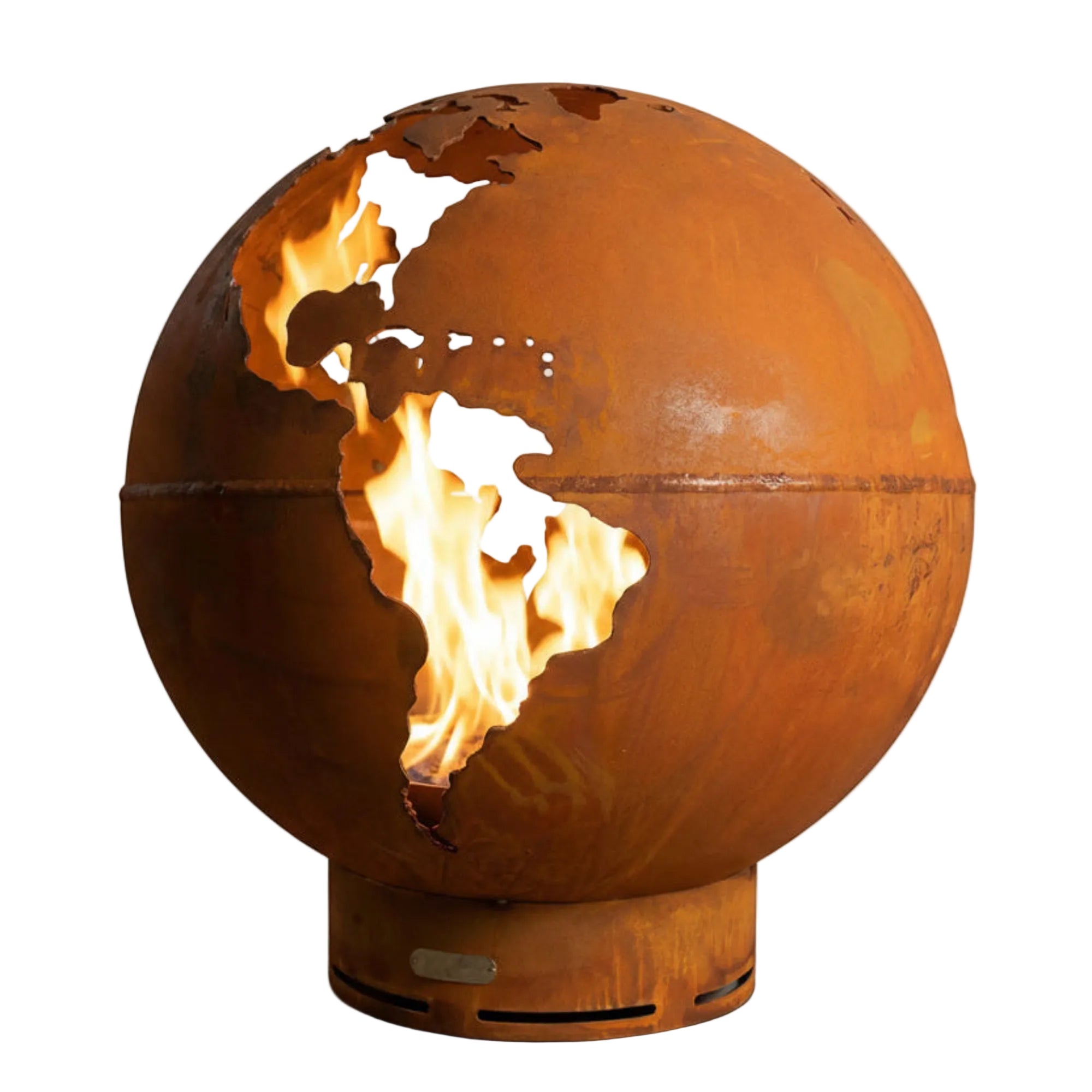 Third Rock 36″ Round Gas Fire Pit – Carbon Steel by Fire Pit Art