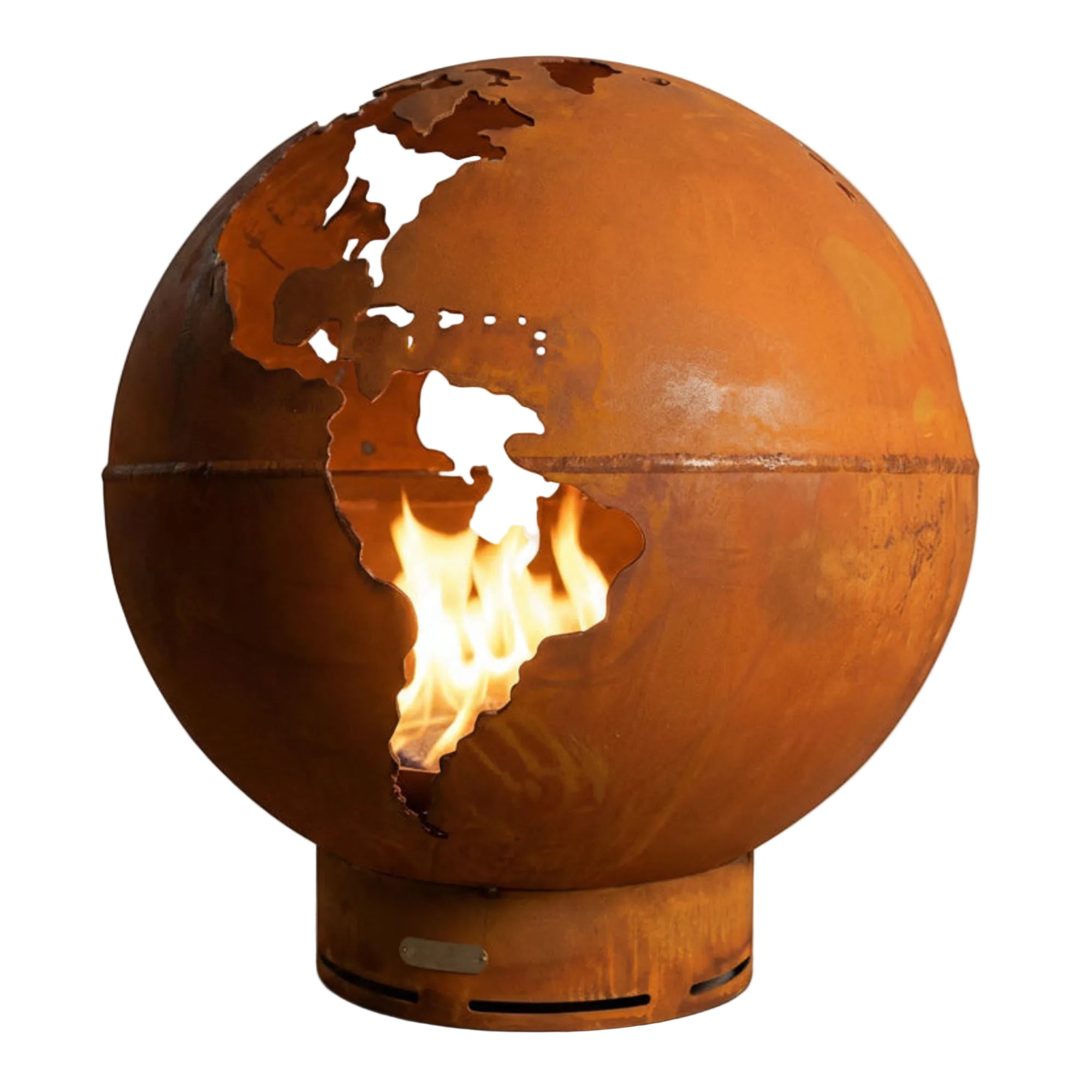 Third Rock 36″ Round Gas Fire Pit – Carbon Steel by Fire Pit Art