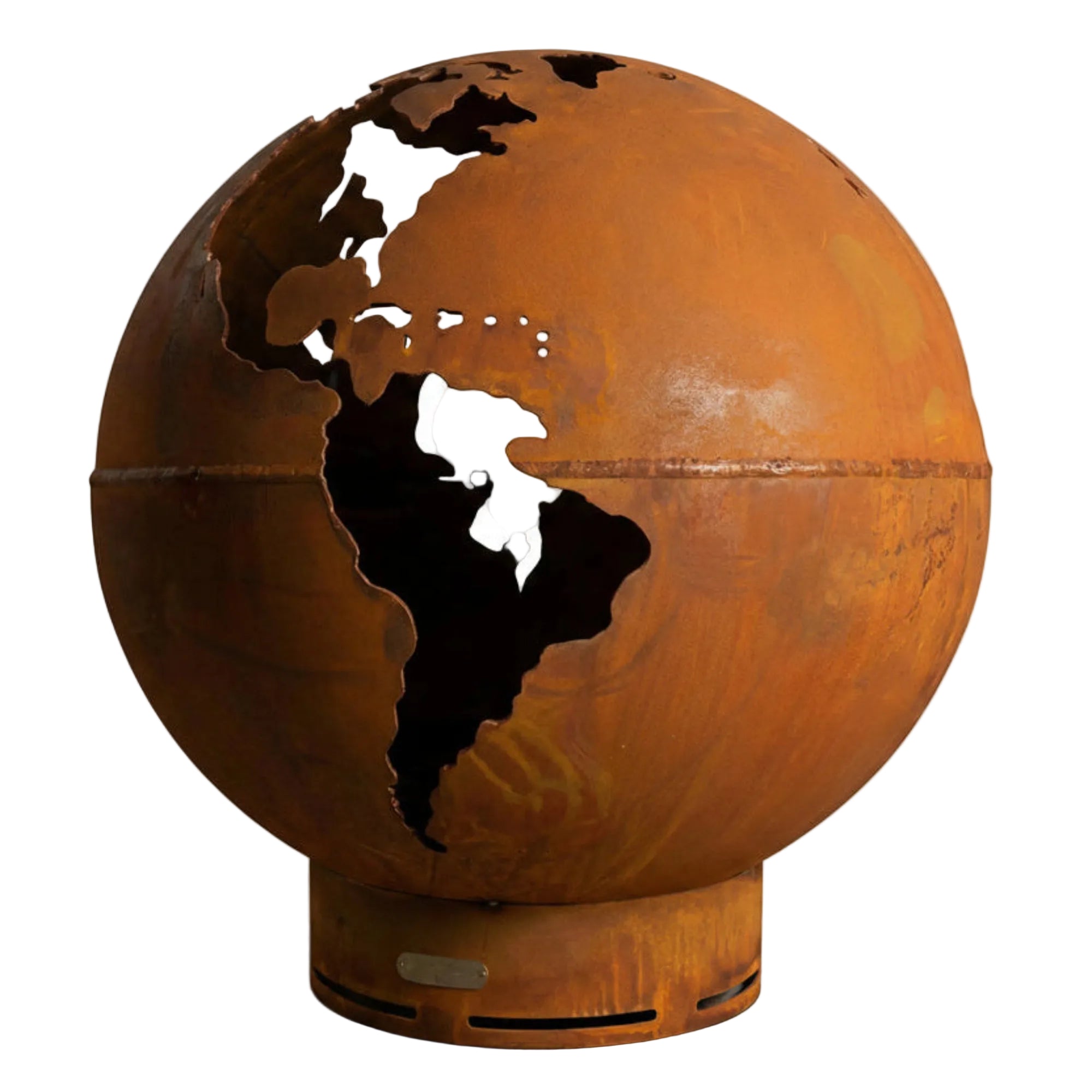 Third Rock 36″ Round Gas Fire Pit – Carbon Steel by Fire Pit Art