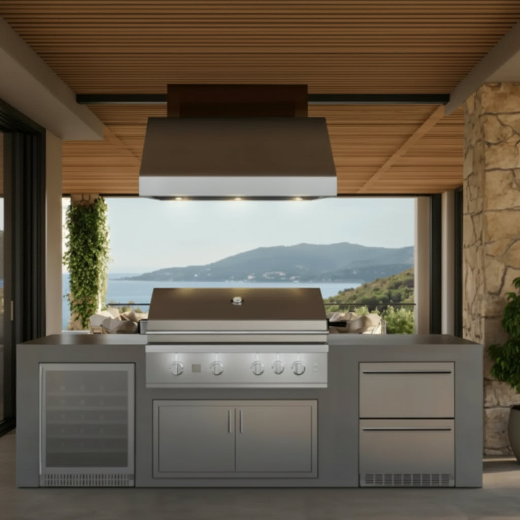 Summerset 72" Outdoor Vent Hood — 2,000 CFM Dual Motor, 4-Speed, Dual LED, 304 SS | VH72-2 Summerset