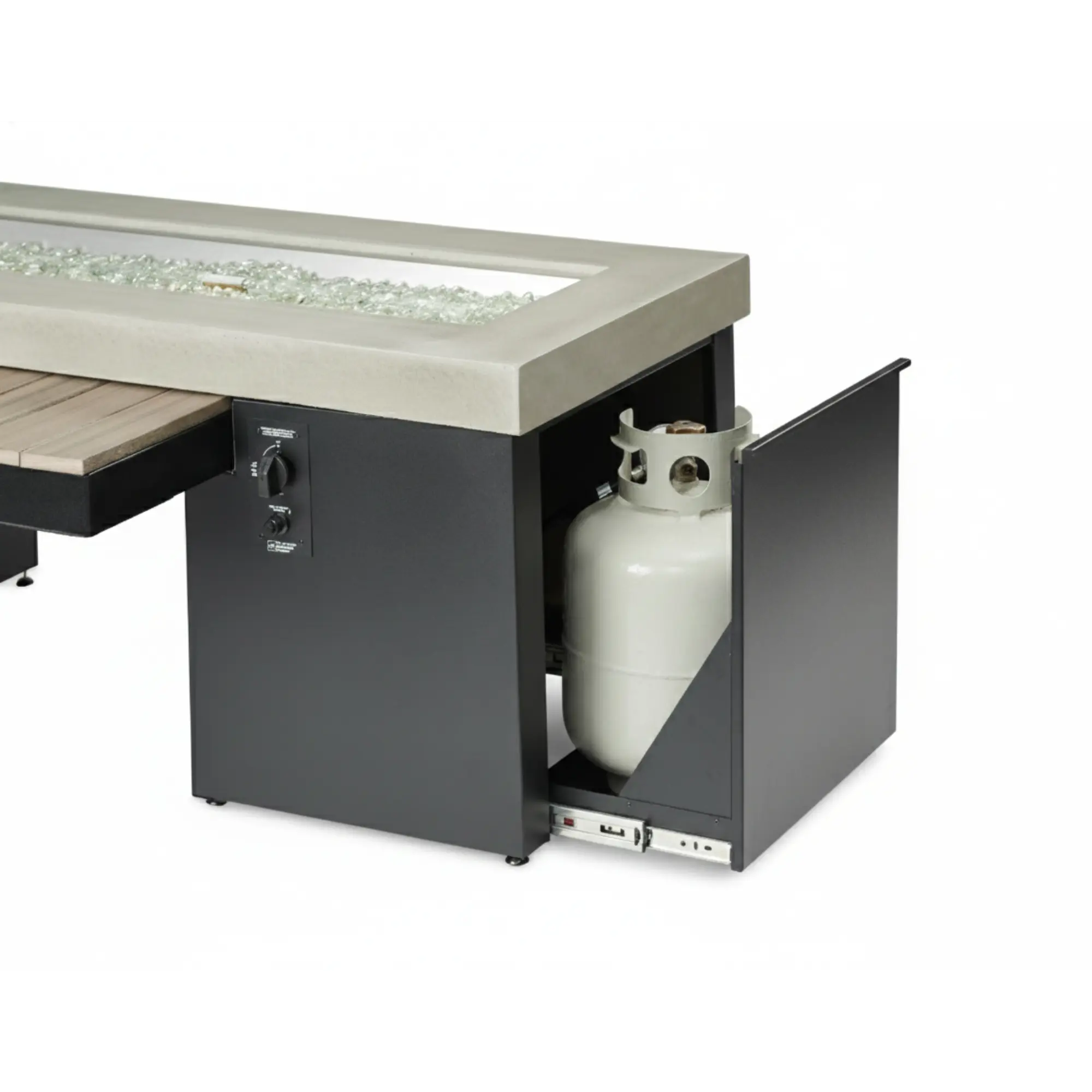 Uptown 63″ Linear Gas Fire Table – The Outdoor GreatRoom Company