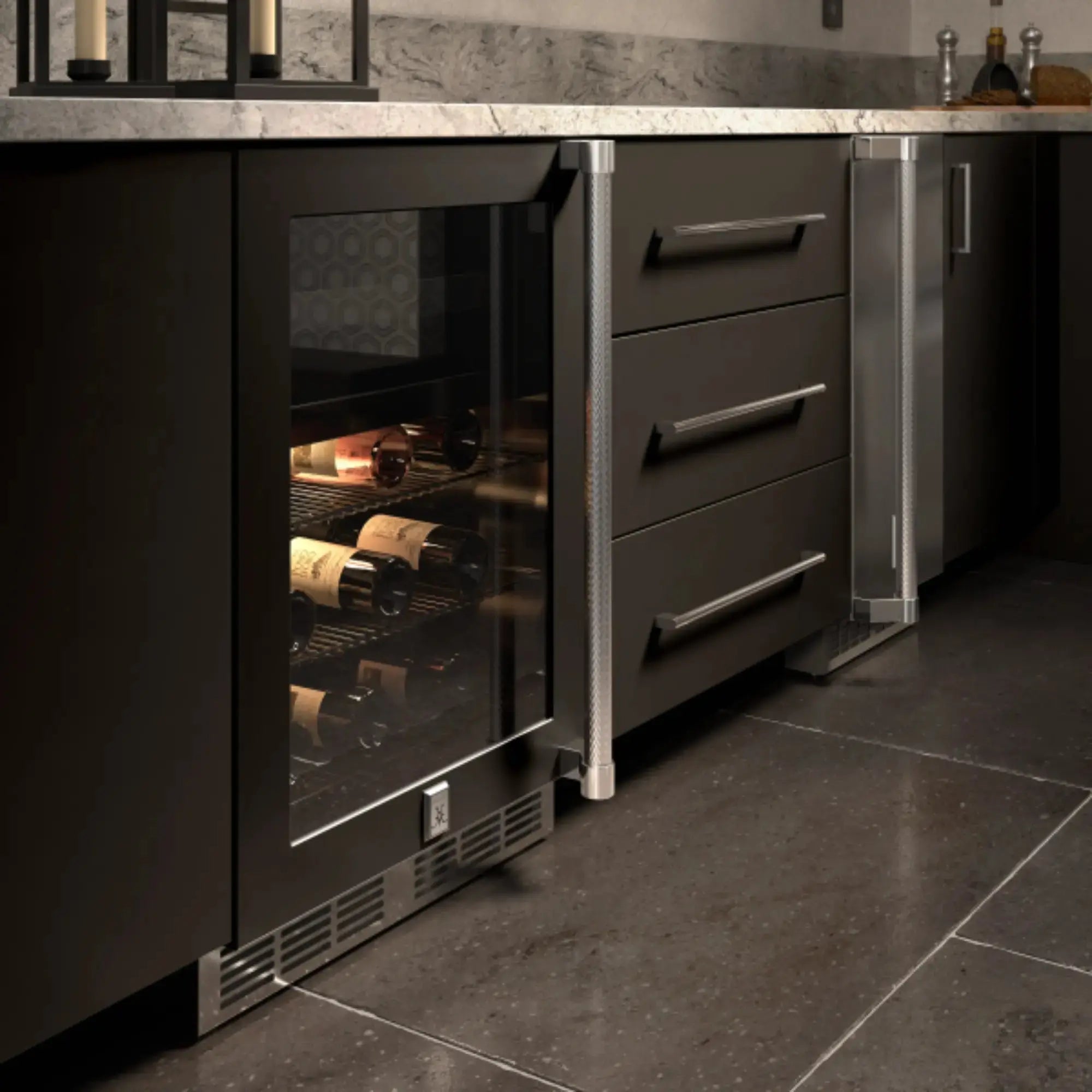 Hestan 24-Inch Dual Zone Outdoor Refrigerator with Wine Storage Hestan