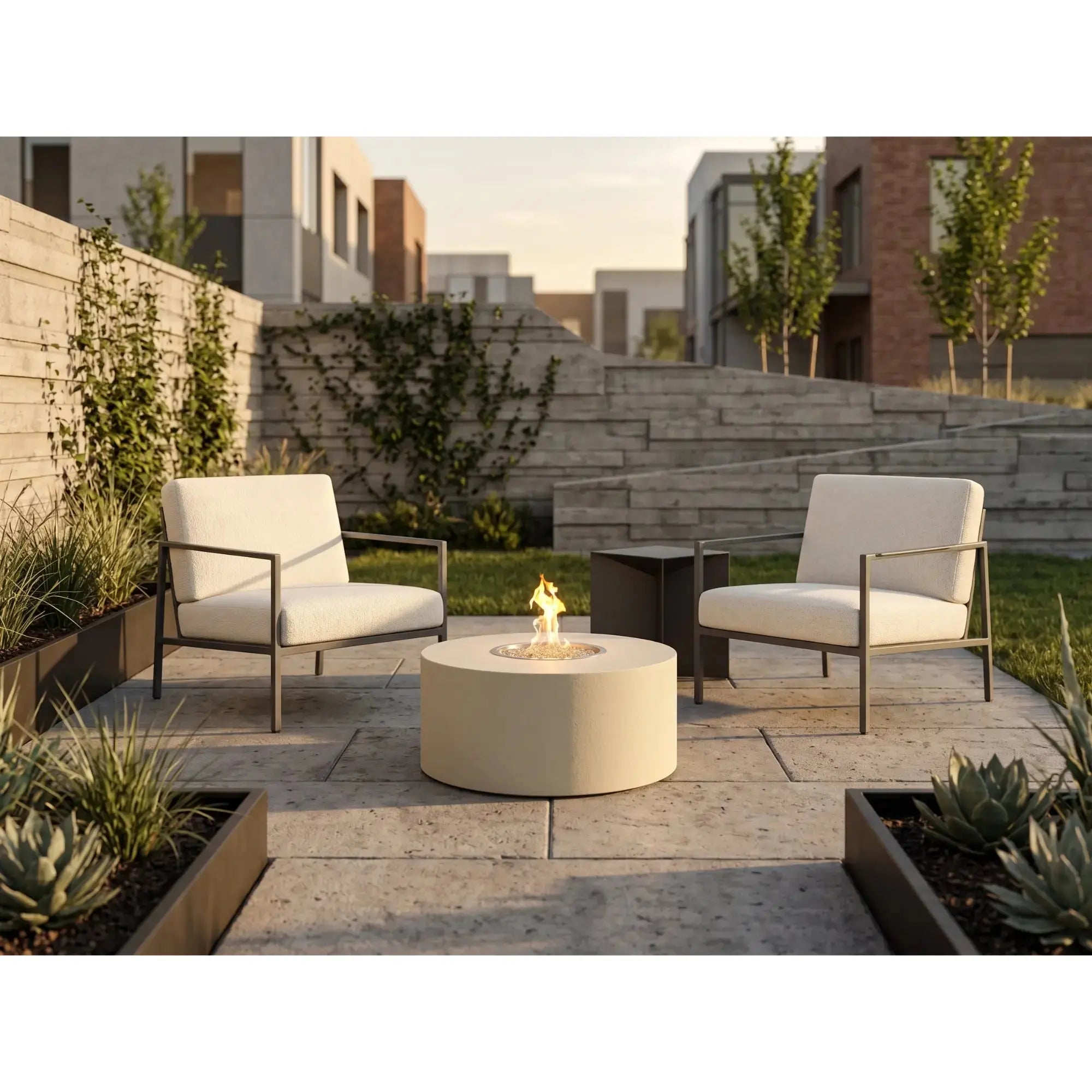 Vosera 48" Round Gas Fire Pit Table – The Outdoor GreatRoom Company The Outdoor GreatRoom Company