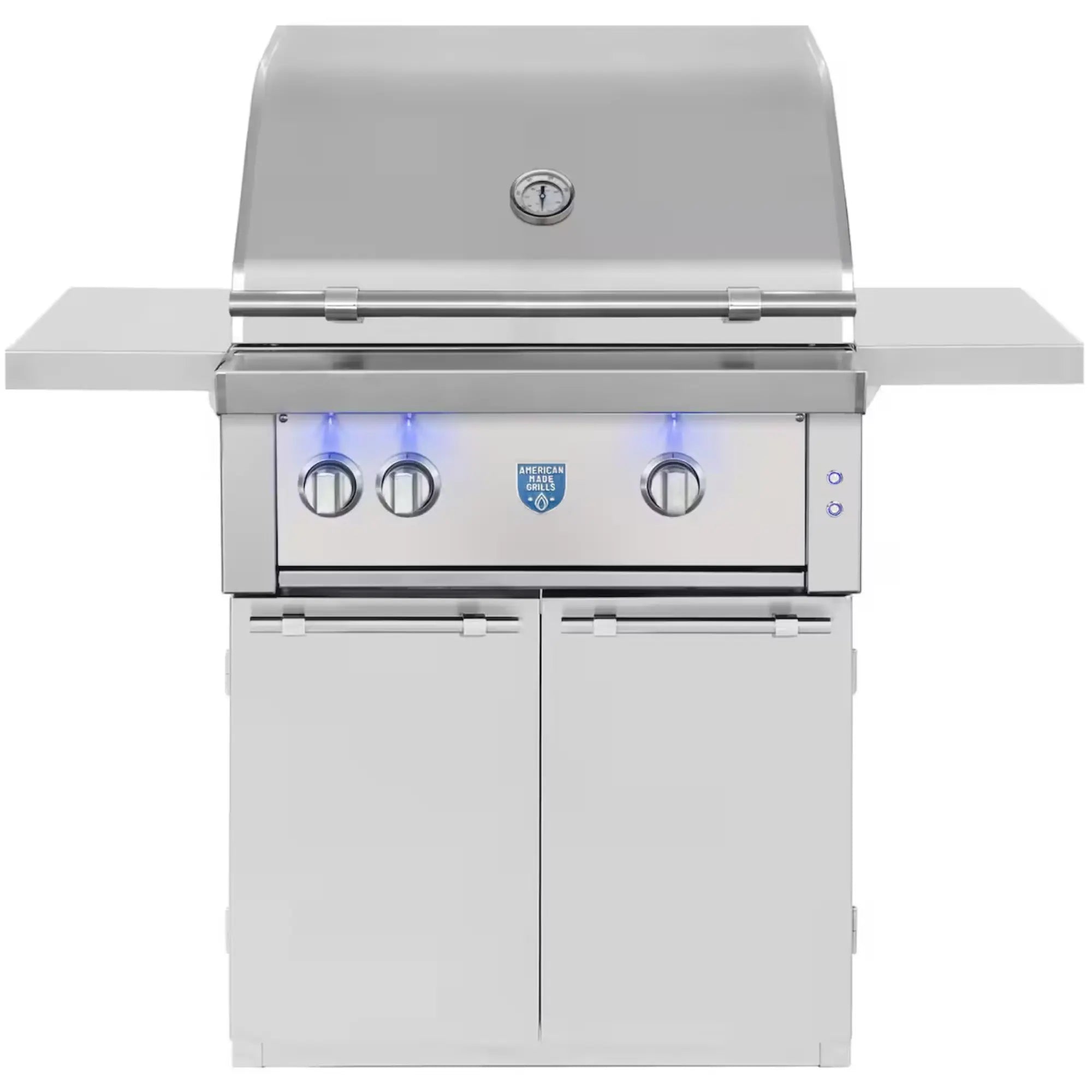 American Made Grills Estate 30-Inch Freestanding Gas Grill — 64,000 BTU w/ Red Brass Burners & Cart | Made in USA American Made Grills