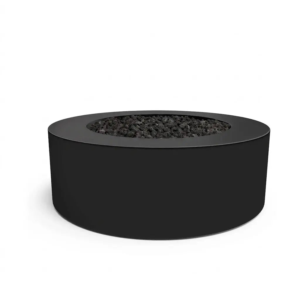 The Outdoor Plus Unity 48" Round Steel Propane Fire Pit with Hidden Tank - Black - Match Lit The Outdoor Plus