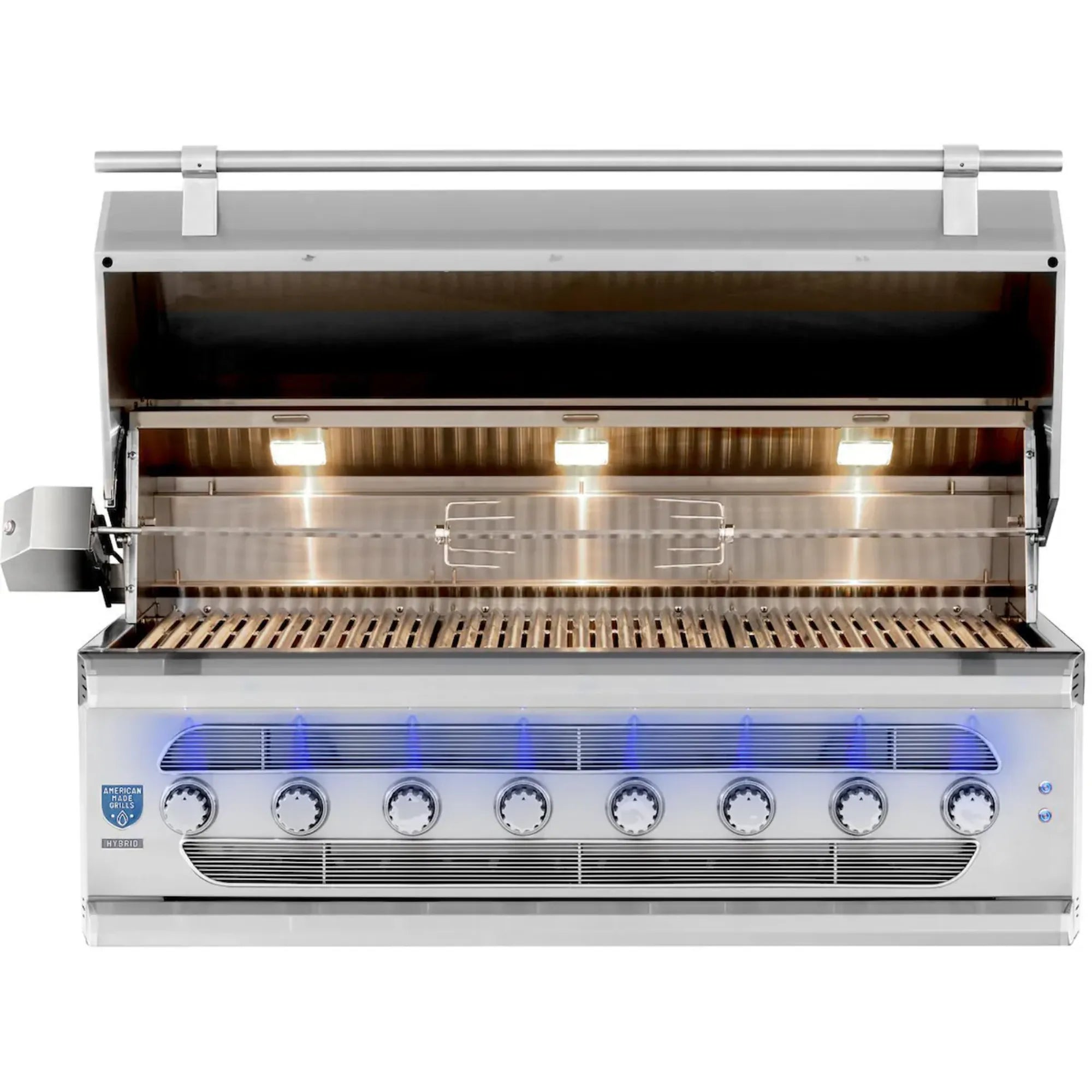 American Made Grills Muscle 54-Inch Built-In Hybrid Grill — 176,000 BTU | Gas, Charcoal & Wood | Made in USA American Made Grills