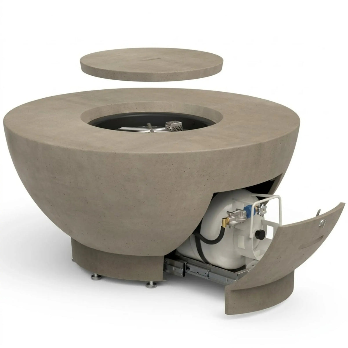 American Fyre Designs Chat Height 48" Round GFRC Gas Fire Bowl American Fyre Designs