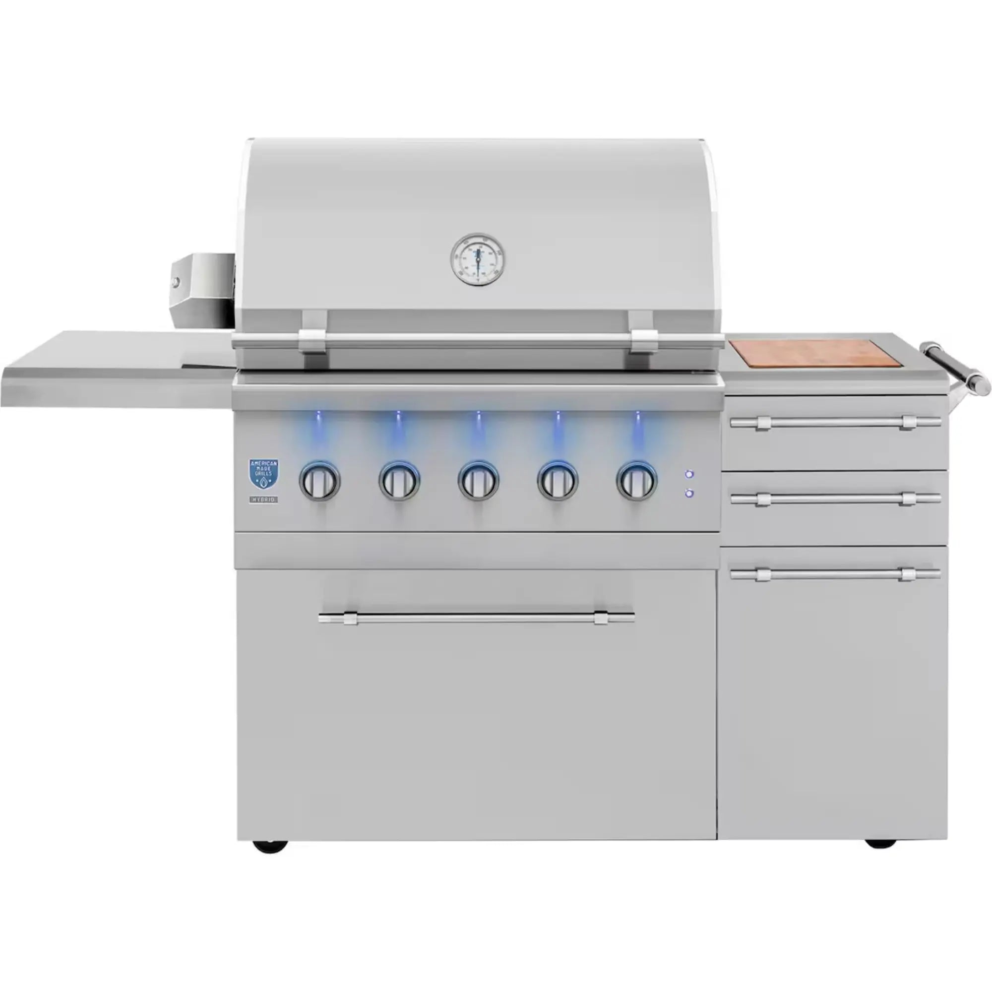 American Made Grills Encore 36-Inch Freestanding Hybrid Grill — 110,000 BTU | Gas, Charcoal & Wood | Made in USA American Made Grills