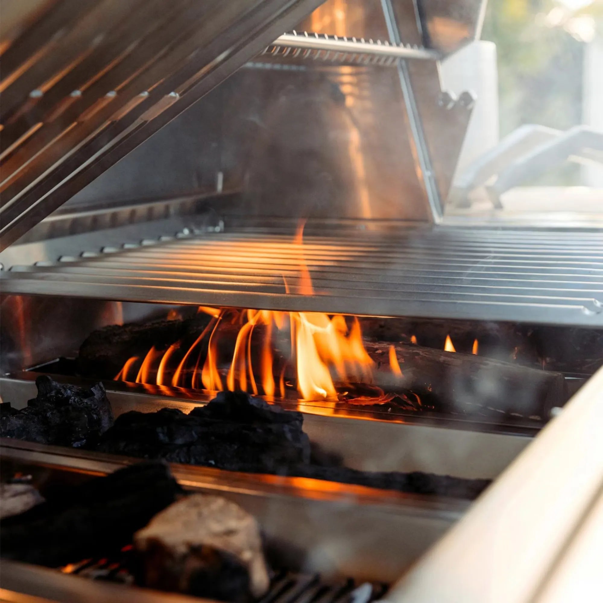 American Made Grills Muscle 54-Inch Freestanding Hybrid Grill — 176,000 BTU | Gas, Charcoal & Wood | Made in USA American Made Grills