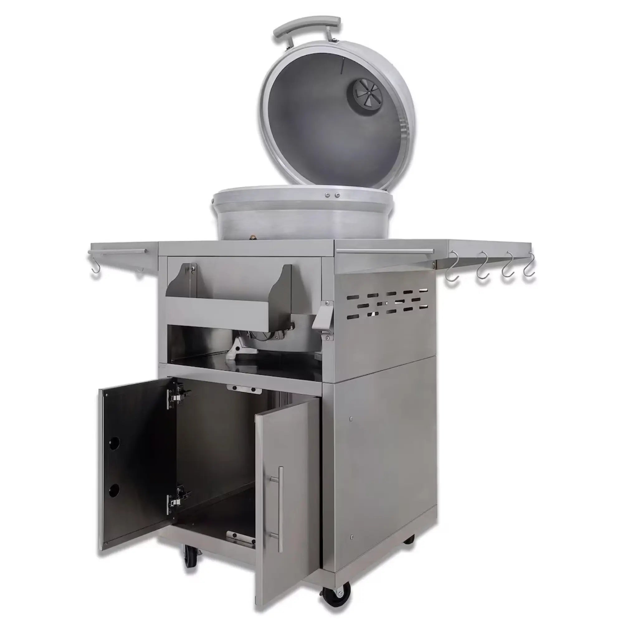 Blaze 20-Inch Cast Aluminum Kamado Freestanding Charcoal Grill with Cart