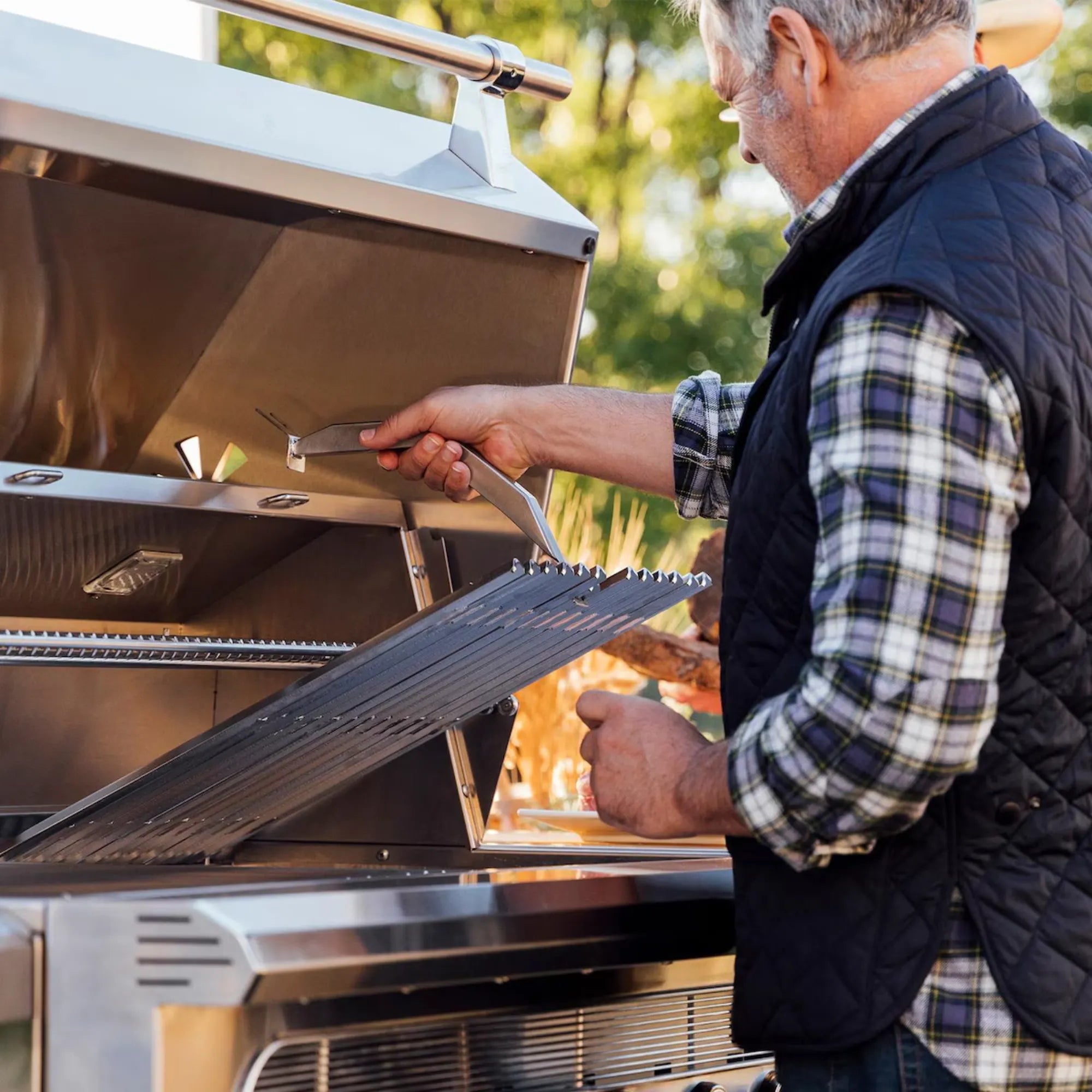 American Made Grills Muscle 54-Inch Freestanding Hybrid Grill — 176,000 BTU | Gas, Charcoal & Wood | Made in USA American Made Grills