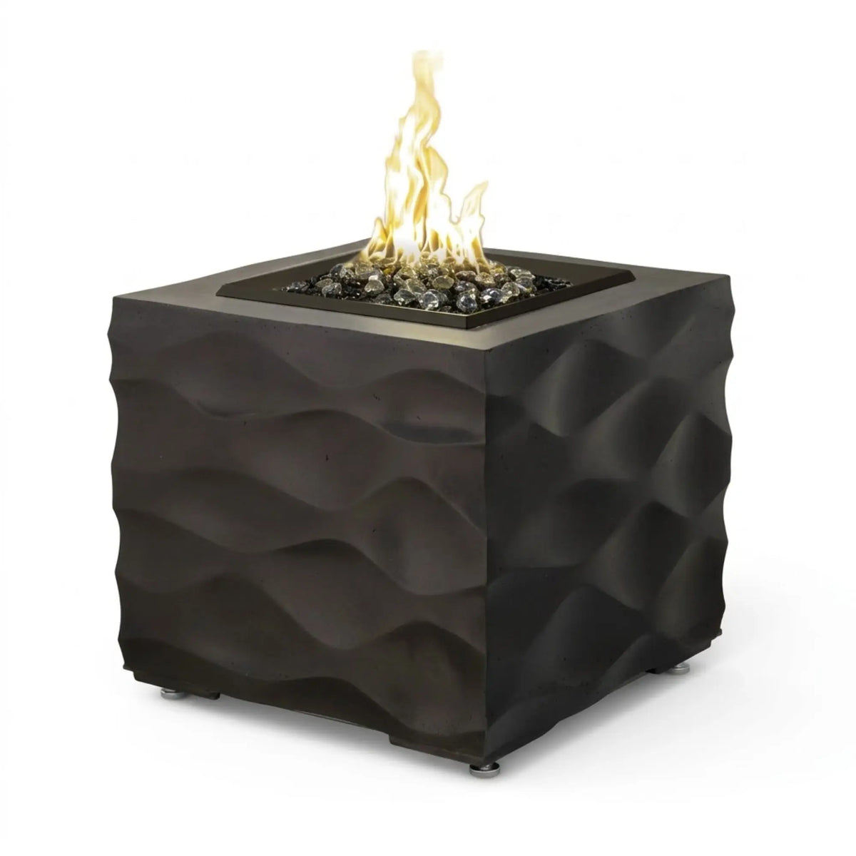 American Fyre Designs Voro Cube 26" GFRC Gas Fire Pit Table American Fyre Designs