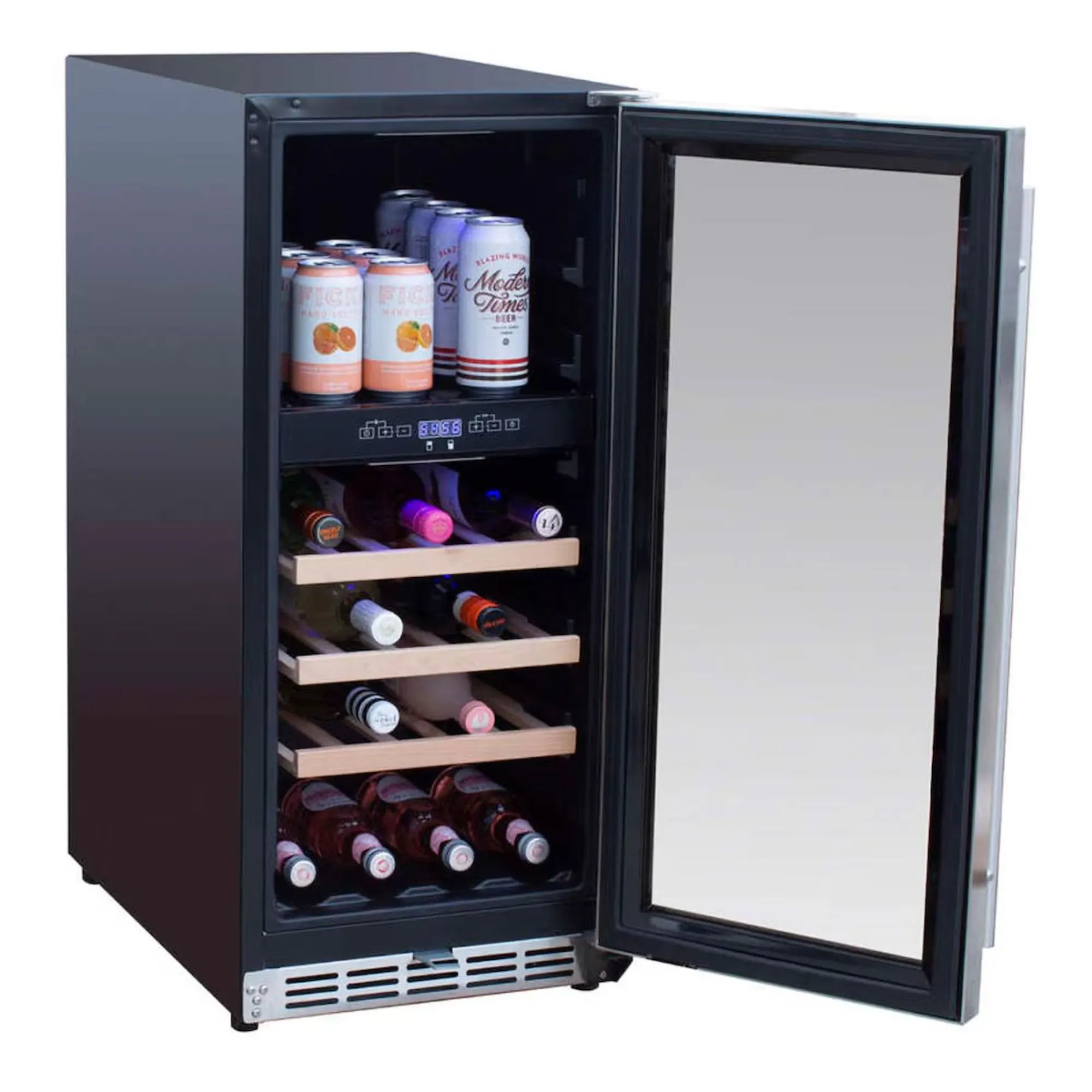 Summerset 15" Outdoor Rated Dual-Zone Wine Cooler — 3.2 Cu. Ft. | RFR-15WD Summerset