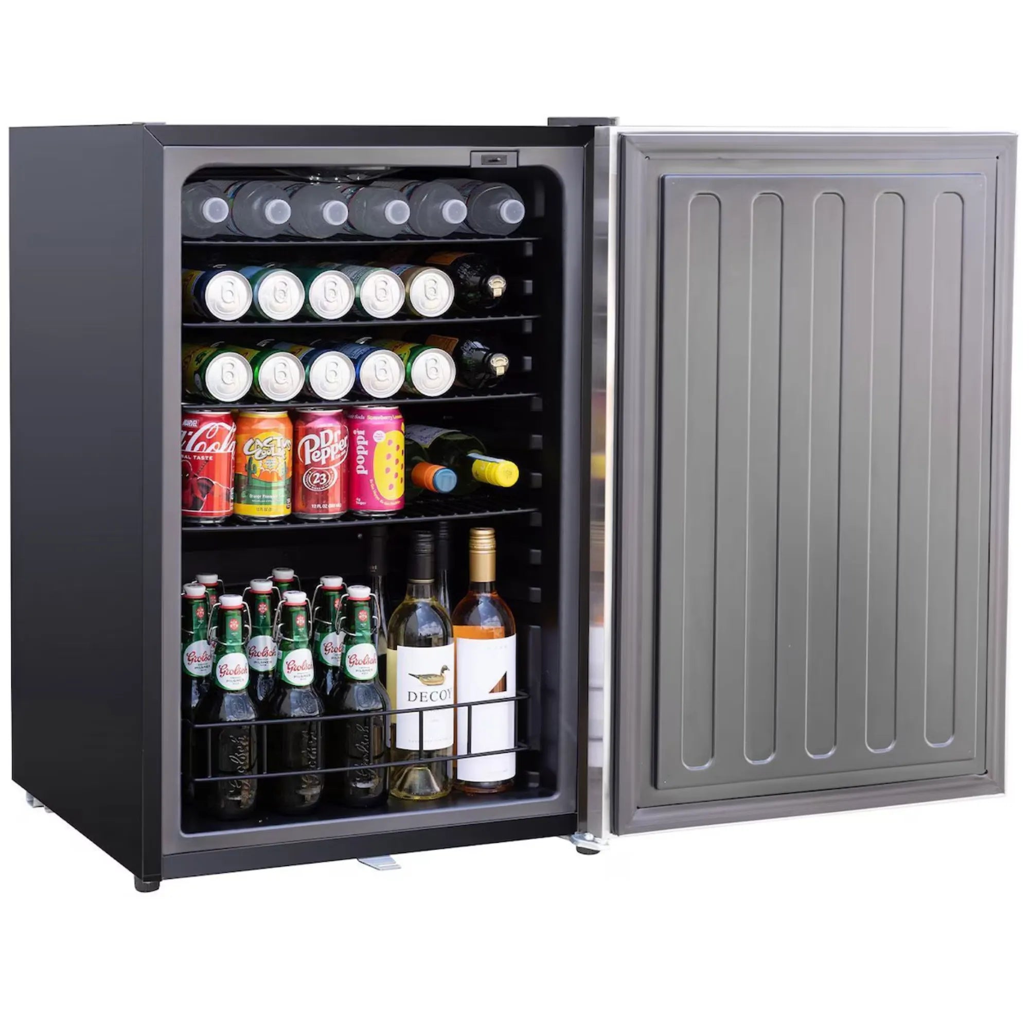 Summerset 22" 4.1 Cu. Ft. Outdoor Rated Refrigerator — Reversible Door, Lock, 156-Can capacity | RFR-22S Summerset