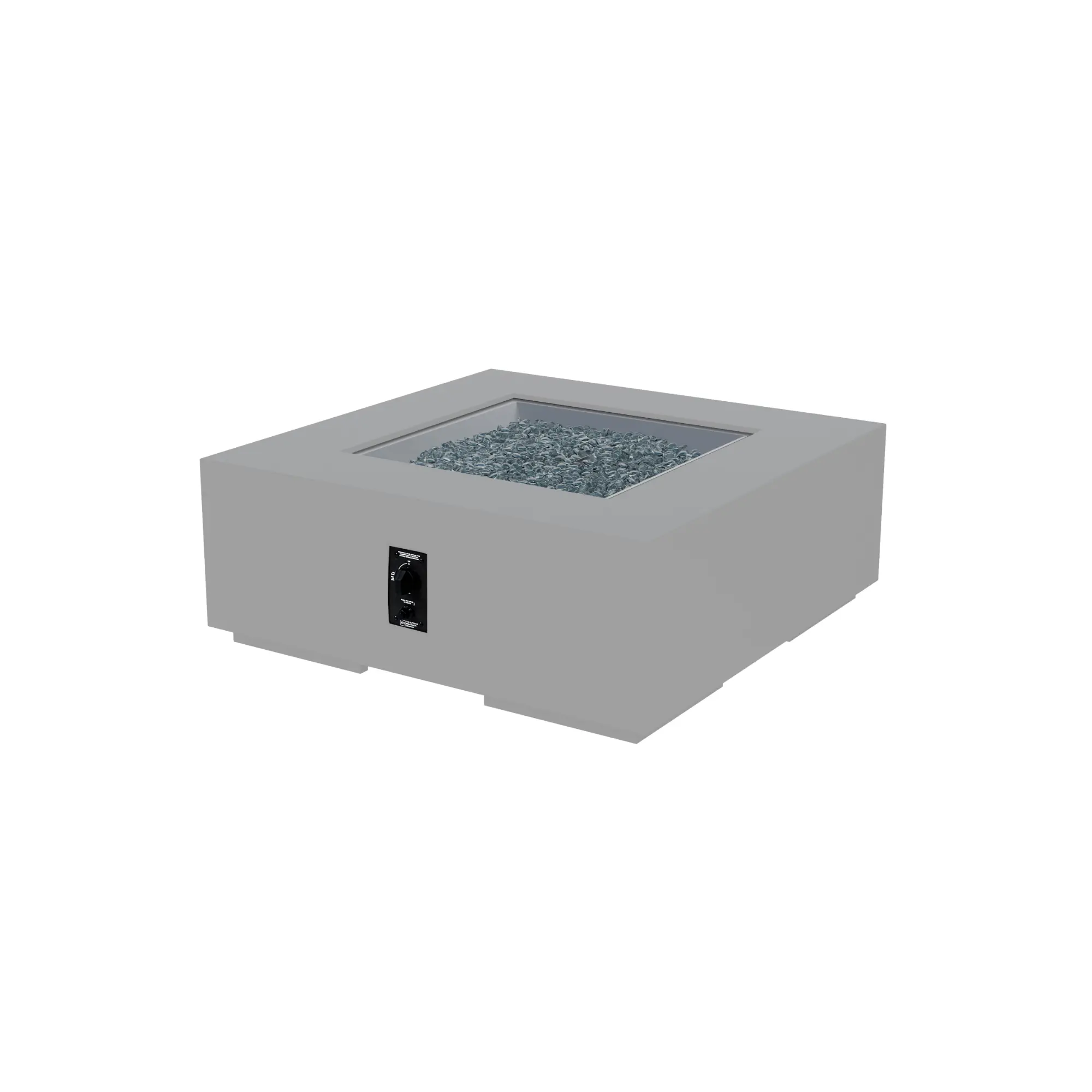 42″ Cove Square Concrete Gas Fire Pit Table – The Outdoor GreatRoom Company