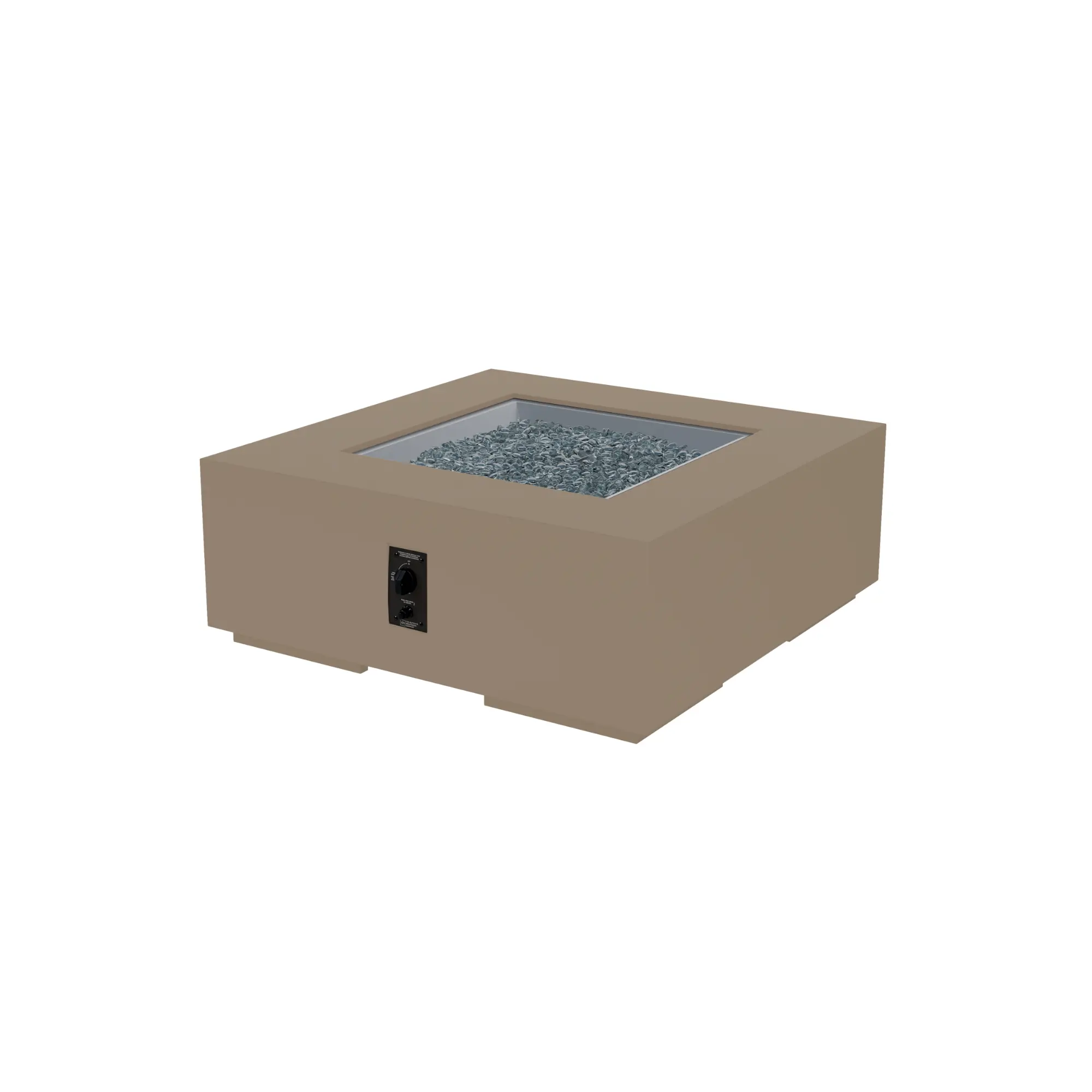 42″ Cove Square Concrete Gas Fire Pit Table – The Outdoor GreatRoom Company
