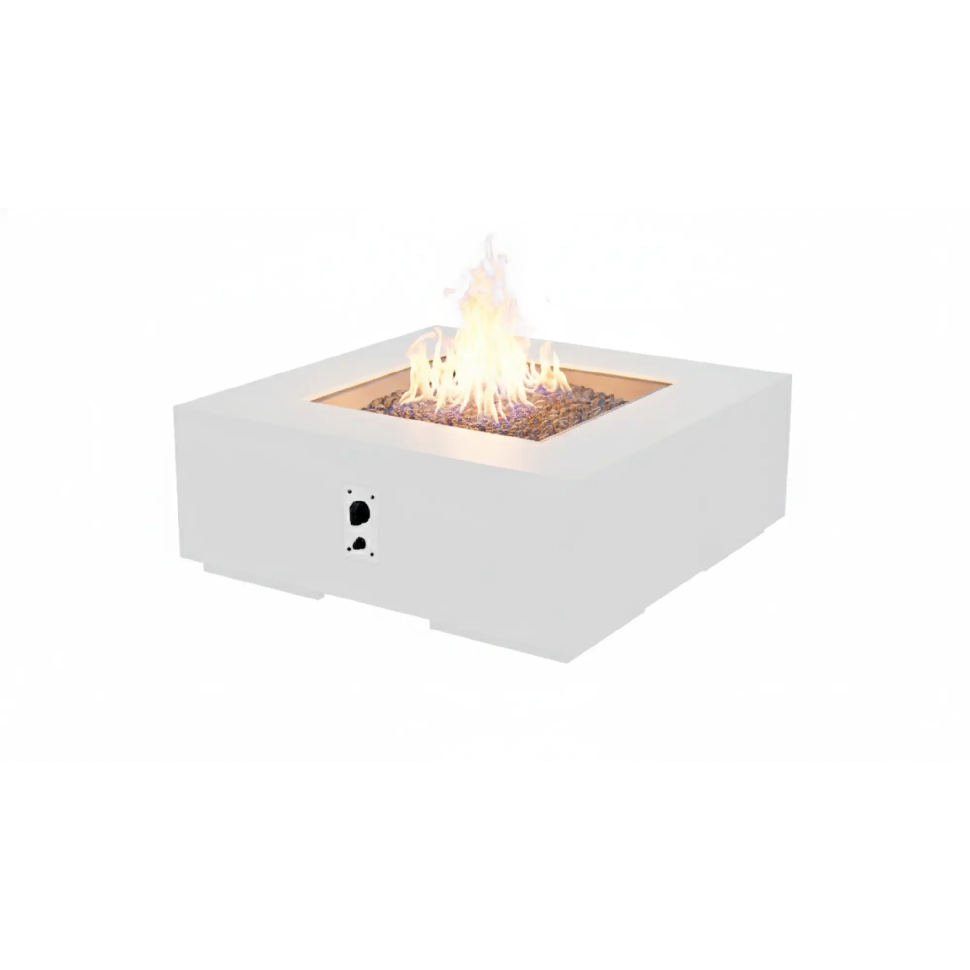 42″ Cove Square Concrete Gas Fire Pit Table – The Outdoor GreatRoom Company