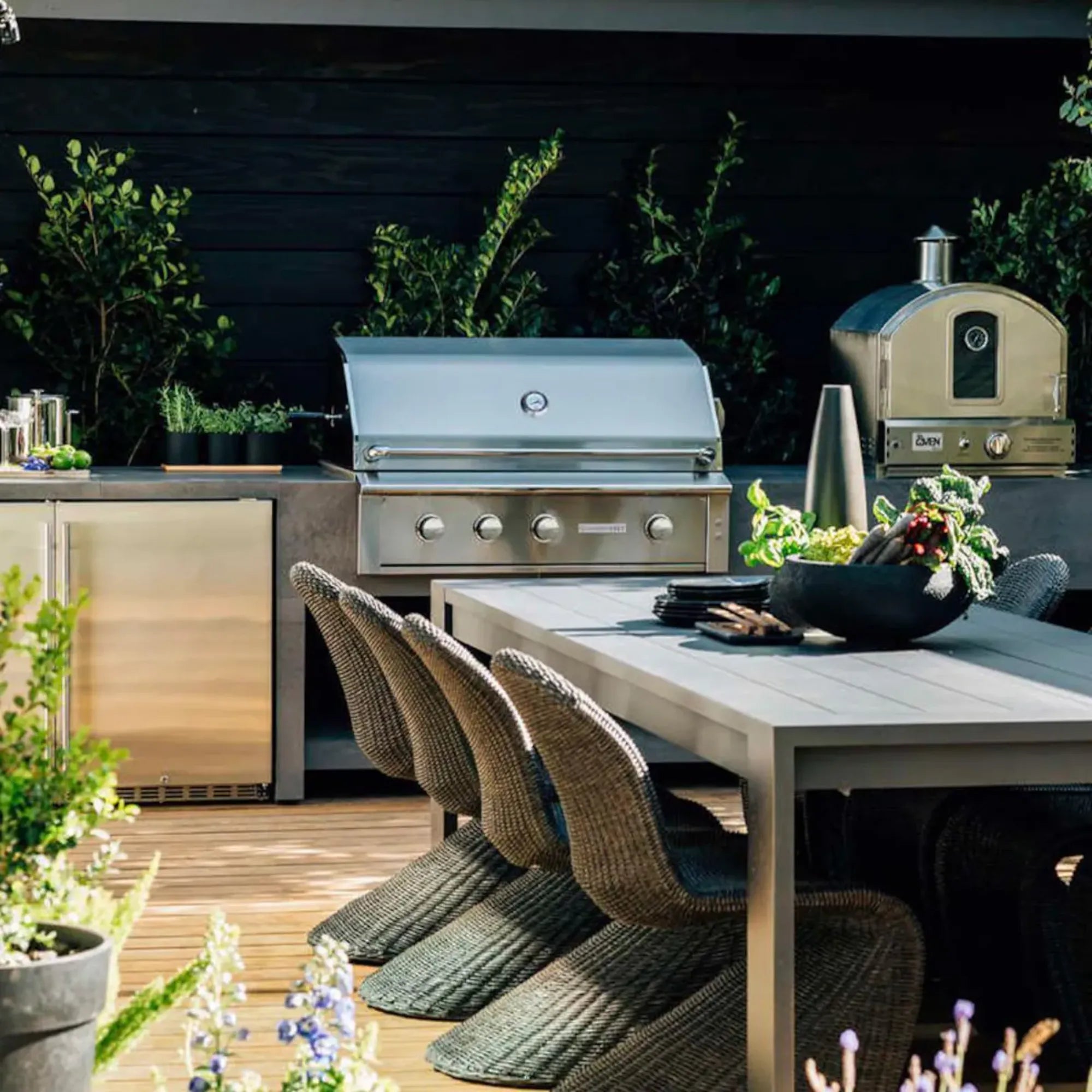 American Made Grills Alturi 42" 3-Burner Built-In Gas Grill — 78,000 BTU w/ Ceramic Briquettes — ALT-42T American Made Grills