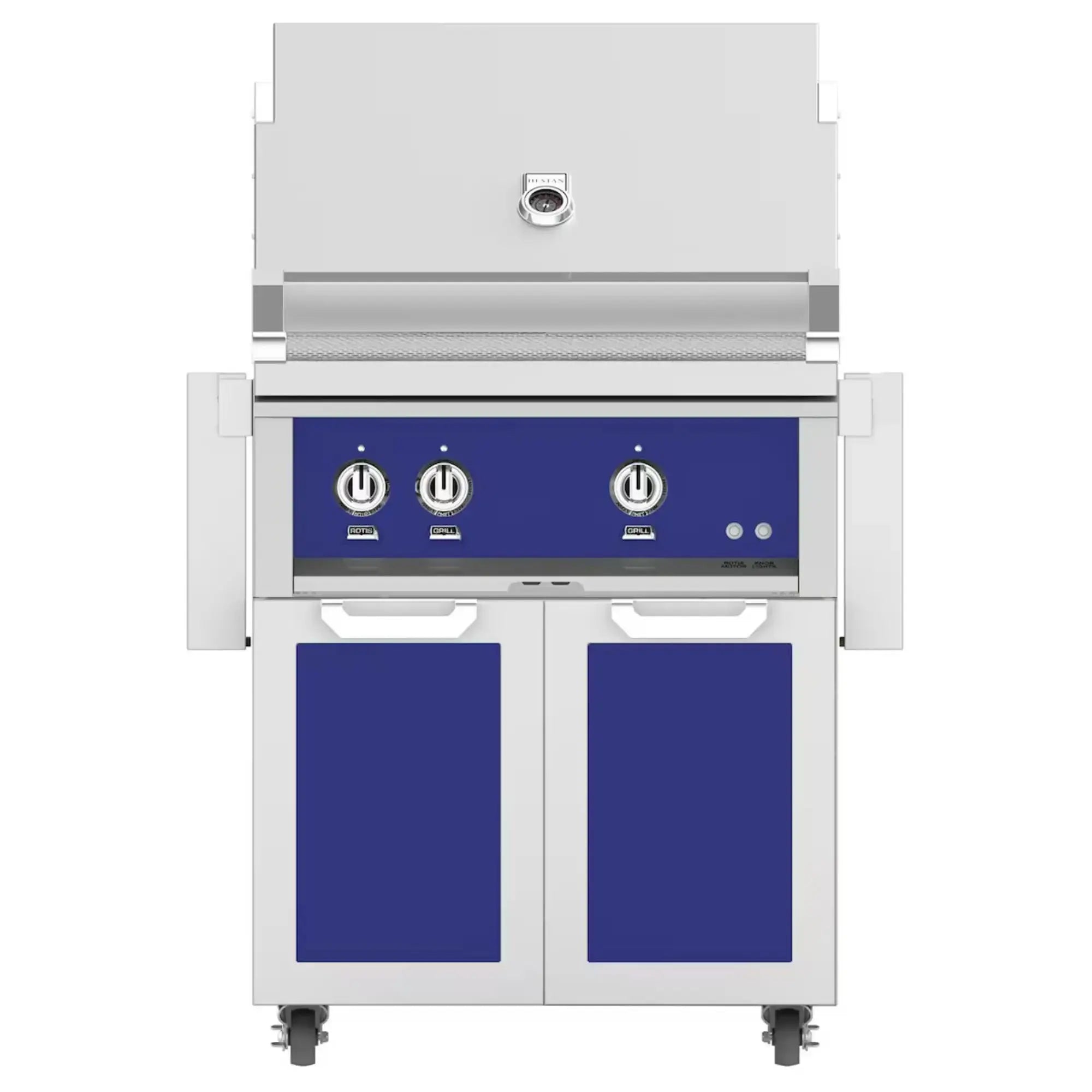 Hestan 30-Inch Freestanding Gas Grill on Double Door Cart Hestan
