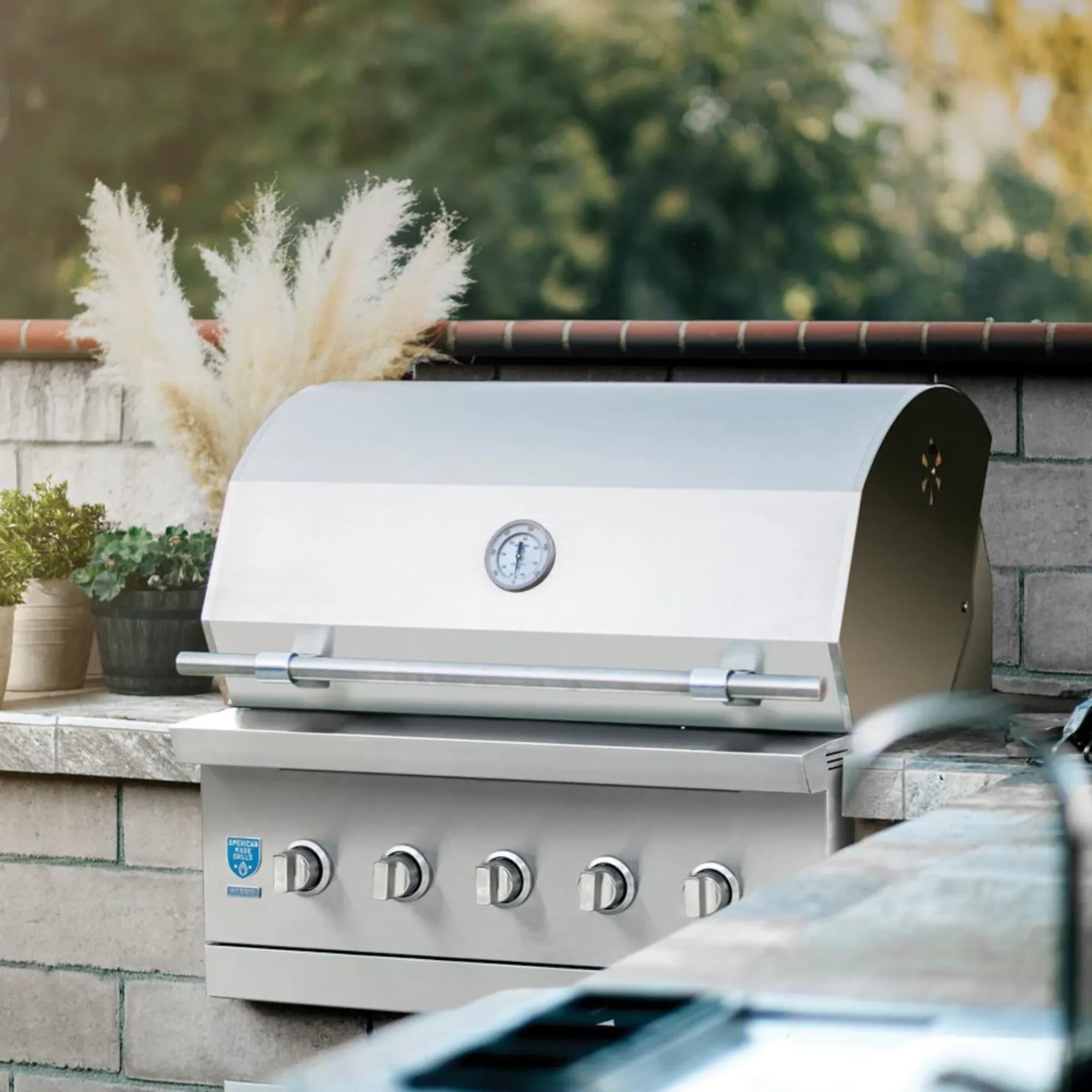 American Made Grills Encore 36-Inch Built-In Hybrid Grill — 110,000 BTU | Gas, Charcoal & Wood | Made in USA American Made Grills