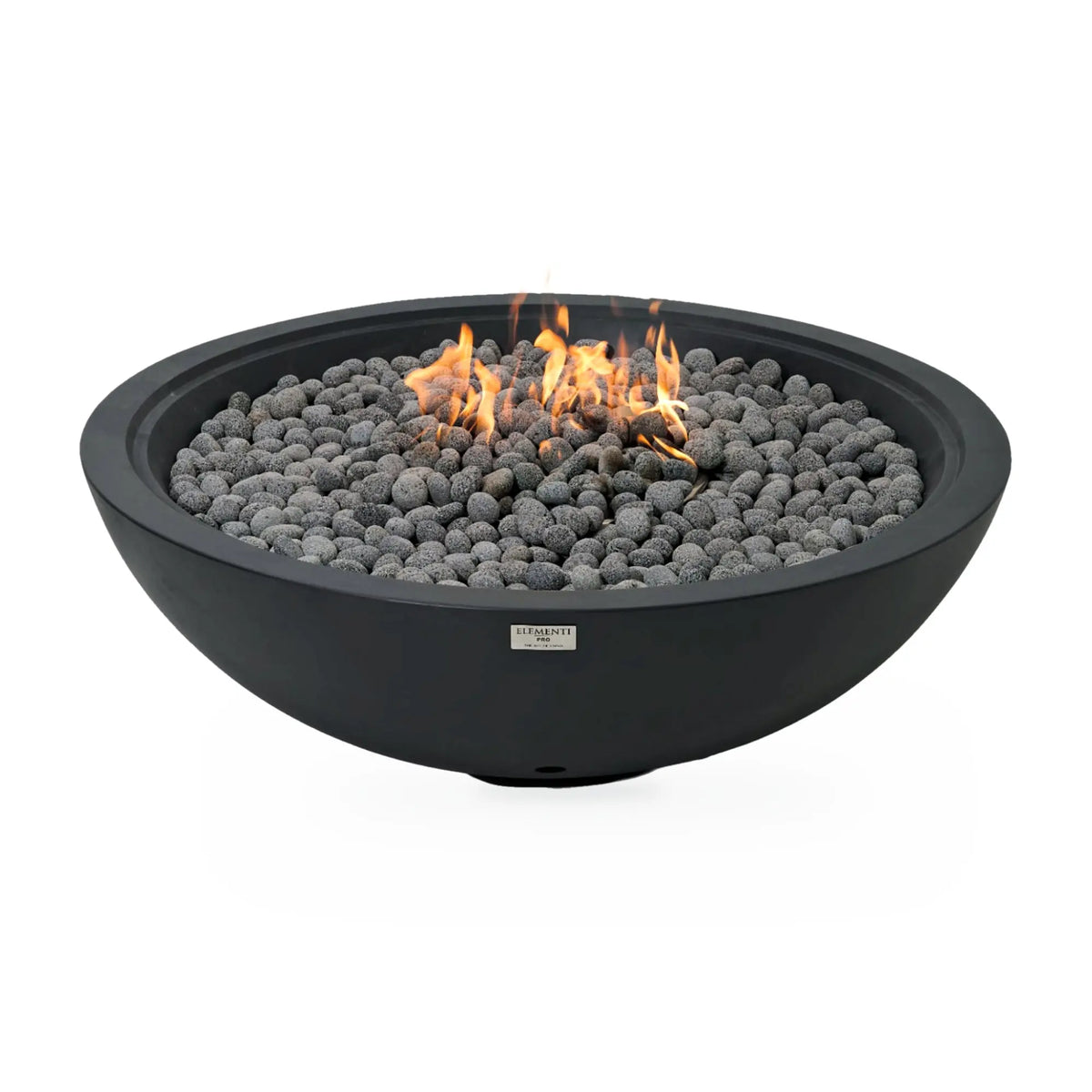 Rose Bowl 48″ Round Concrete Gas Fire Pit – Elementi Pro 100K Elementi