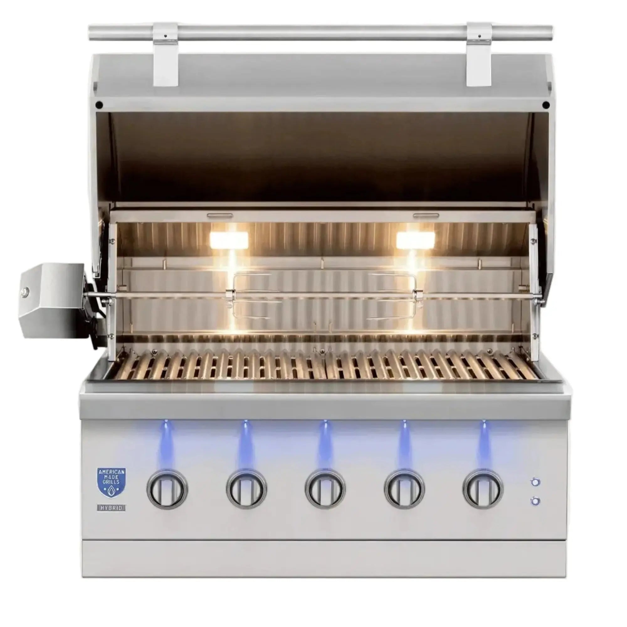American Made Grills Encore 36-Inch Built-In Hybrid Grill — 110,000 BTU | Gas, Charcoal & Wood | Made in USA American Made Grills