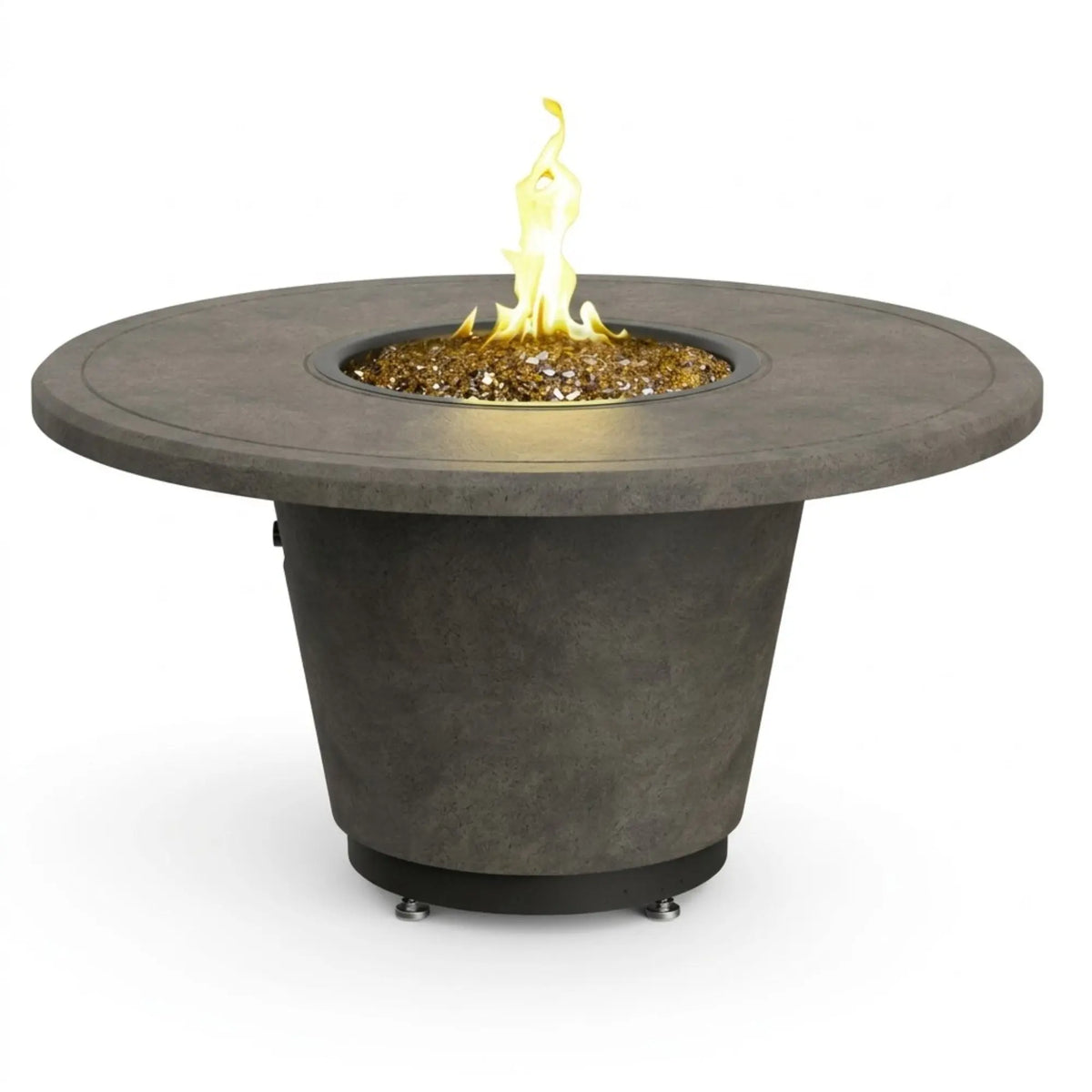 American Fyre Designs Cosmopolitan Round 48" GFRC Gas Fire Pit Table American Fyre Designs