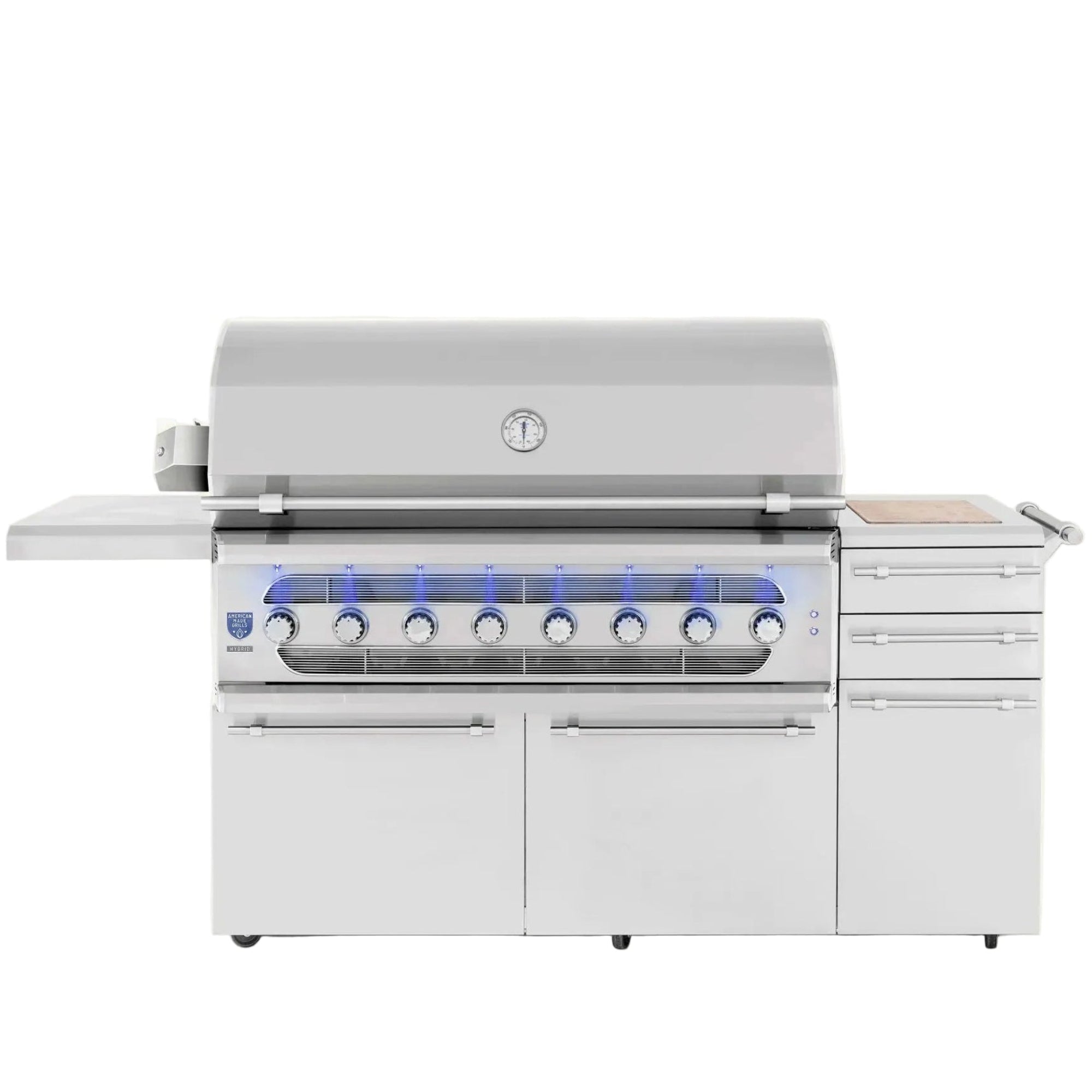 American Made Grills Muscle 54-Inch Freestanding Hybrid Grill — 176,000 BTU | Gas, Charcoal & Wood | Made in USA American Made Grills