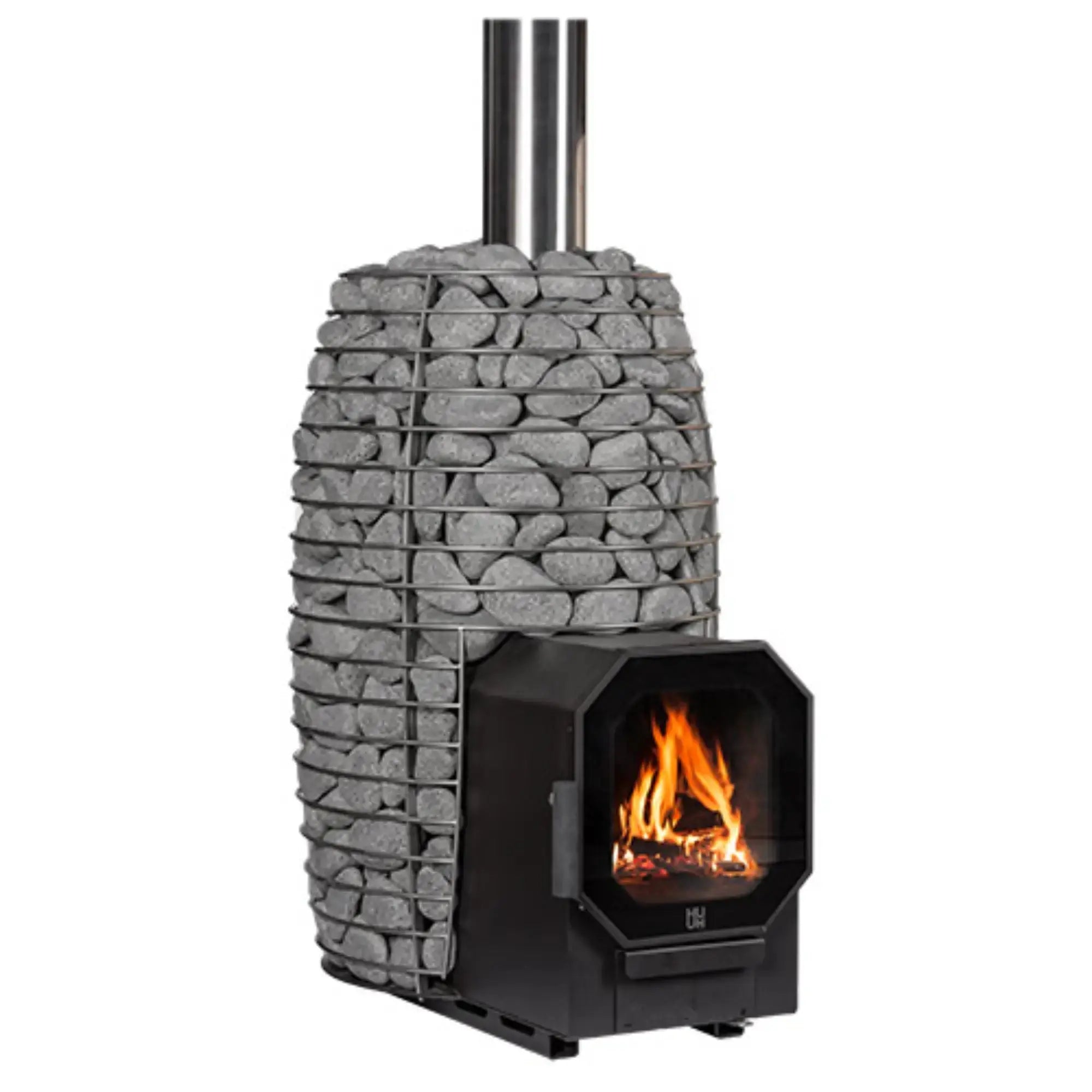 HUUM HIVE Flow 9.8 kW Wood-Burning Sauna Stove with Firebox Extension HUUM