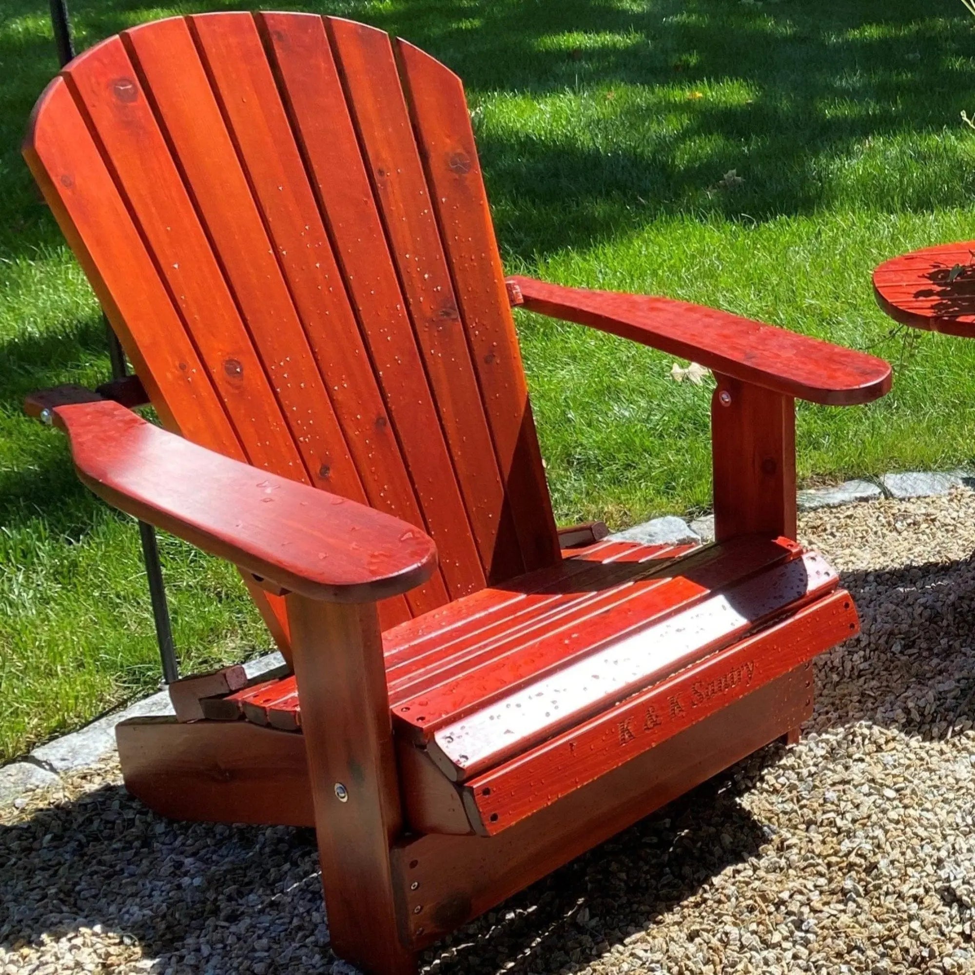 adirondack chair with side table