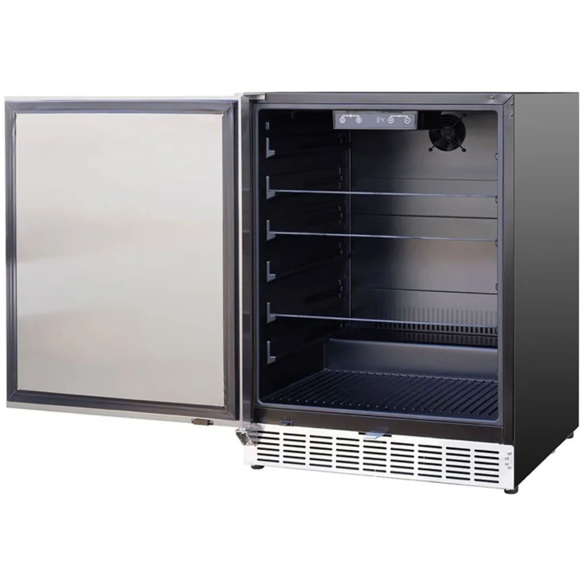 Summerset 24" 5.1 Cu. Ft. Outdoor Rated Refrigerator — Stainless Steel Door — Left-Hinged (Right-to-Left Opening), 161-Can capacity | RFR-24S-AR Summerset