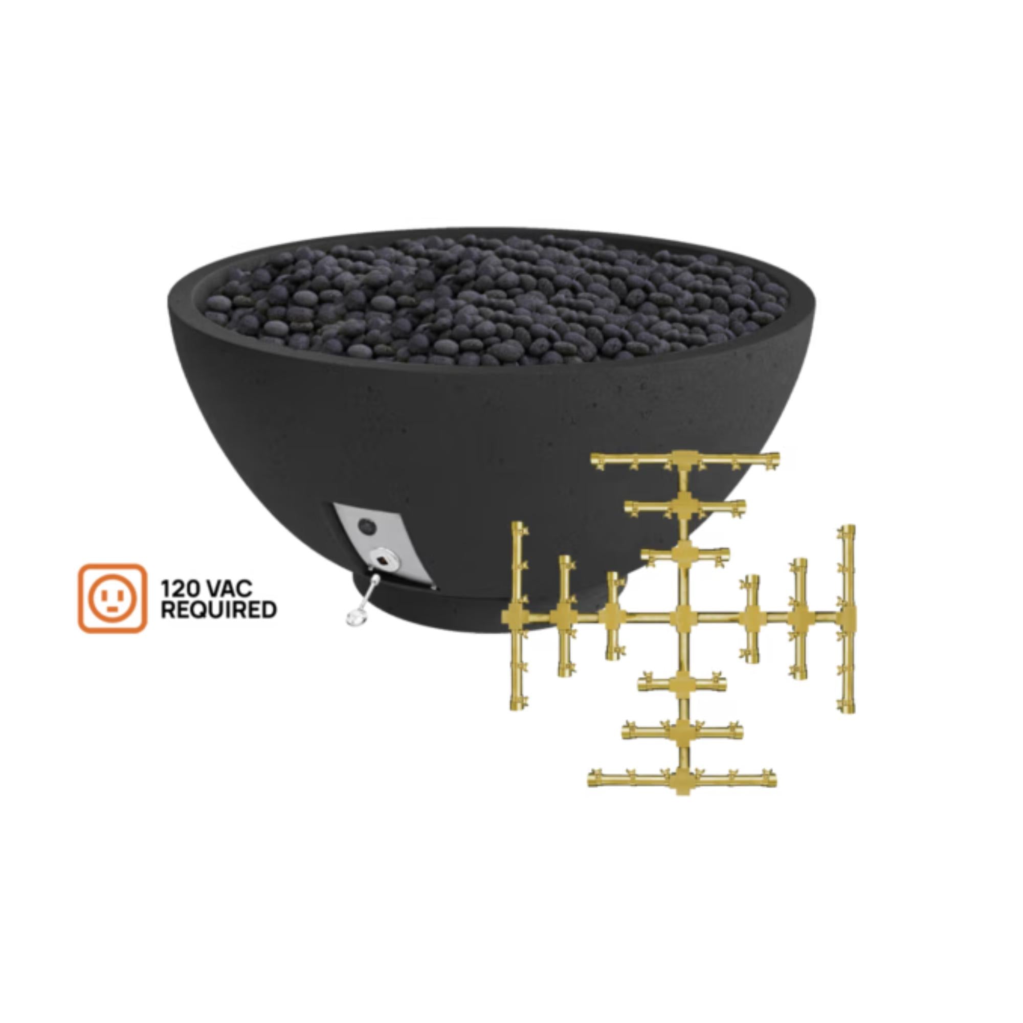 Sanctuary 30″ Round Concrete Gas Fire Bowl – Pro Series by Firegear
