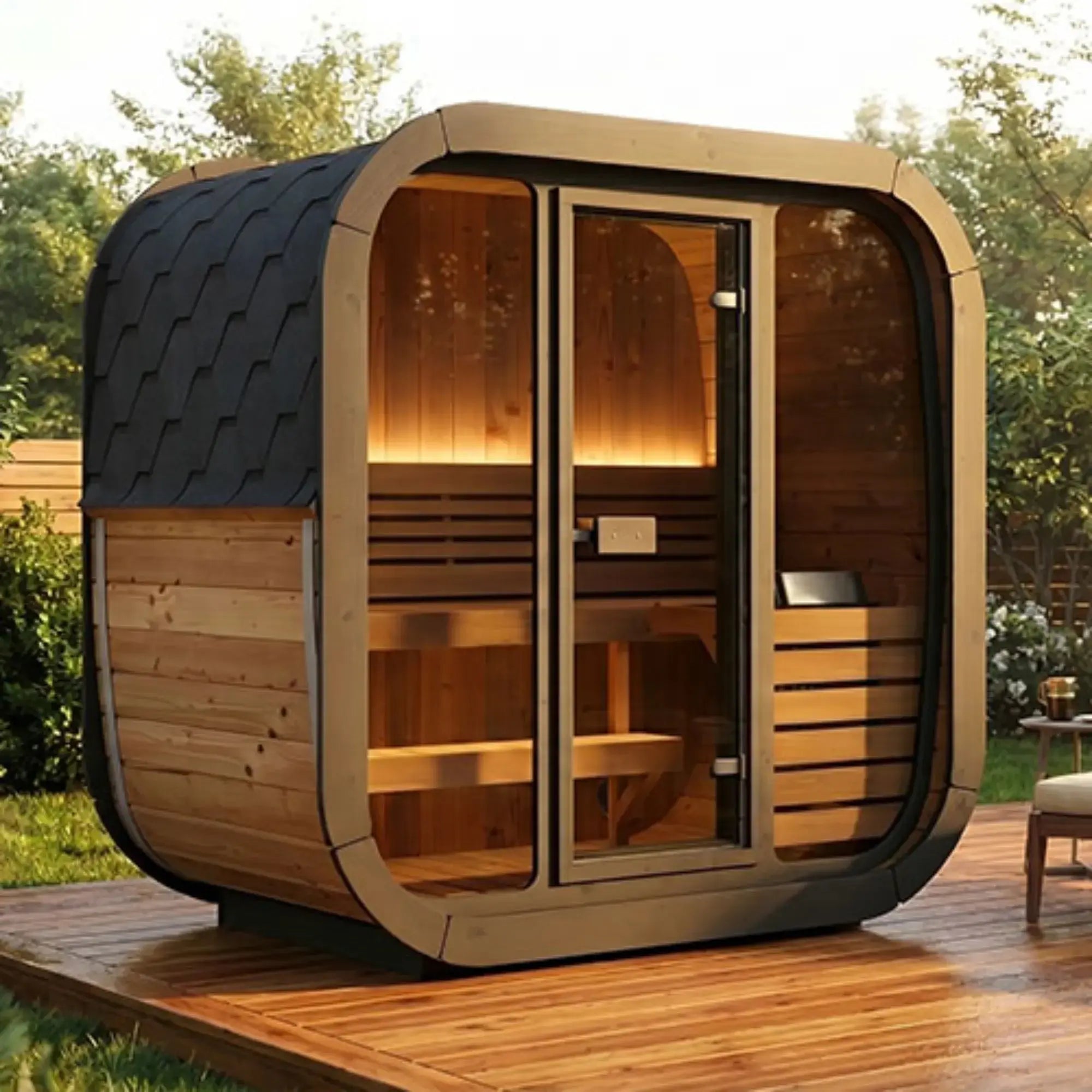 SaunaLife Model CL4G Cube Series Outdoor Sauna Kit SaunaLife