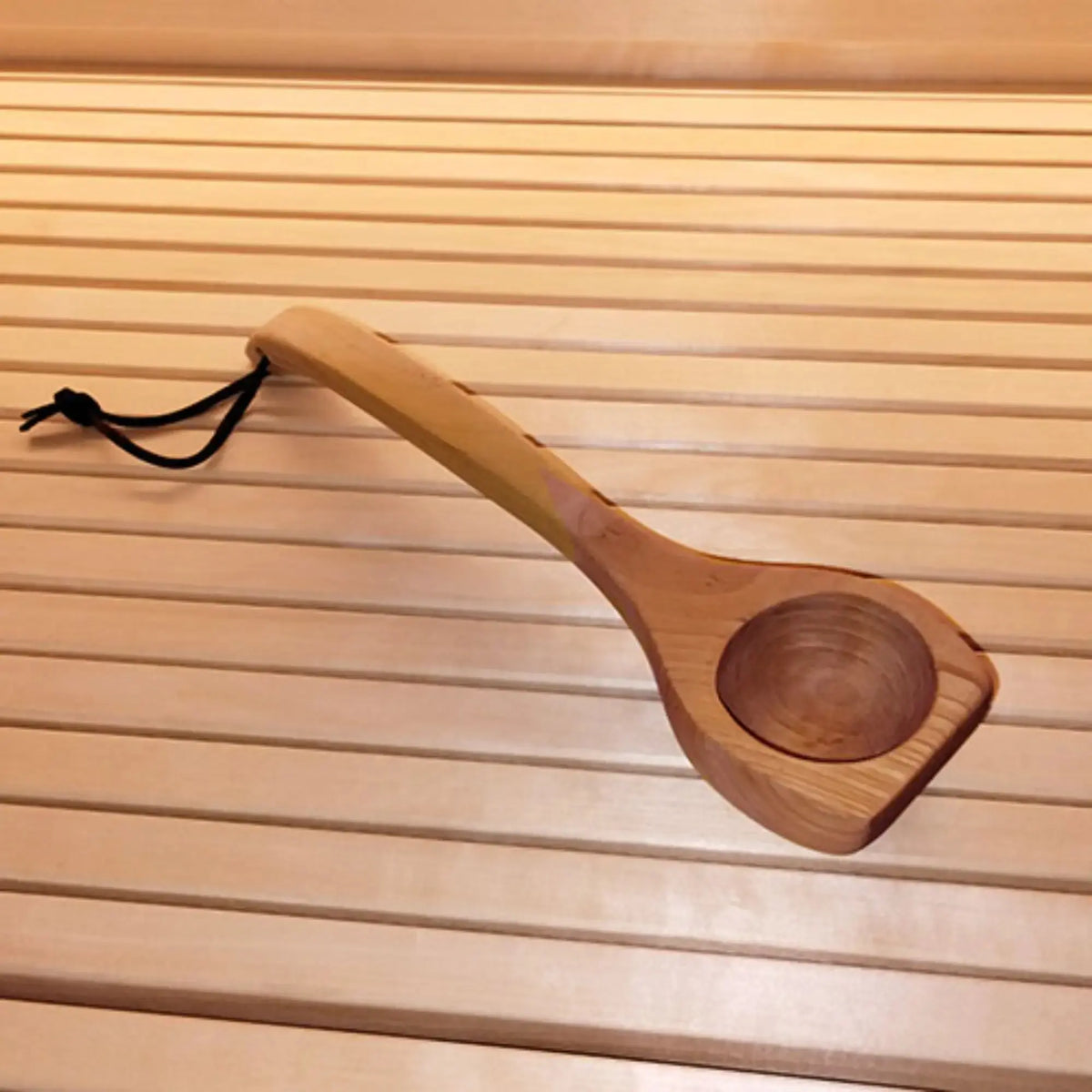 SaunaLife Essentials Set 4 Wood Sauna Bucket and Ladle Set with Thermometer SaunaLife